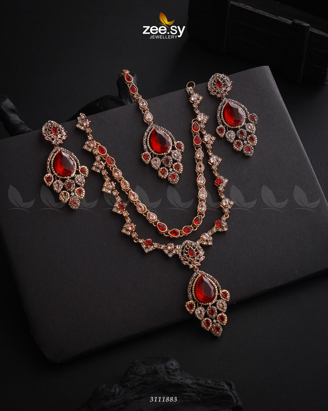 Sushmita Necklace Set - by - Libasekhas UK - Registered Vendor of : Zeesy - 100% Original Designer Dresss