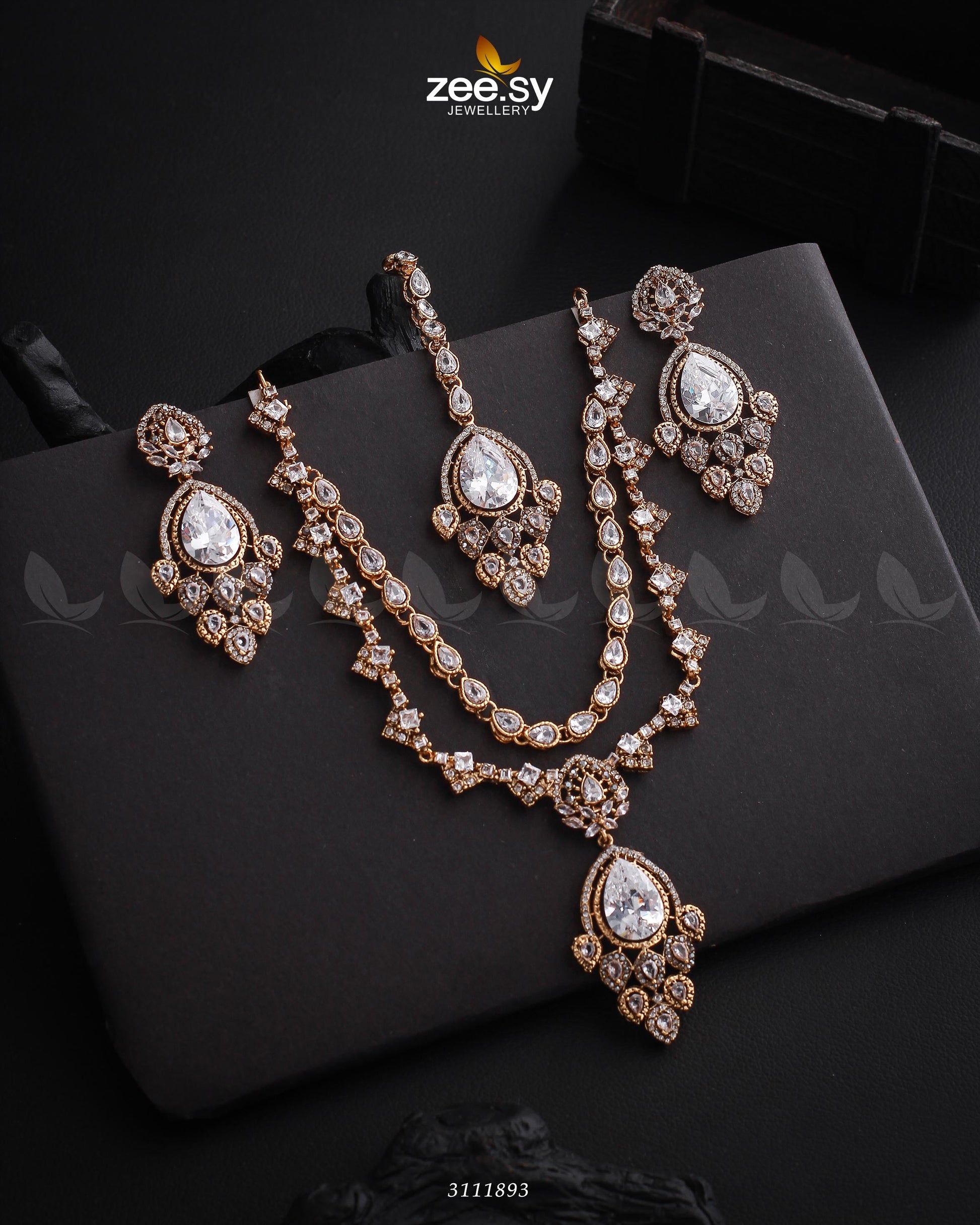 Sushmita Necklace Set - by - Libasekhas UK - Registered Vendor of : Zeesy - 100% Original Designer Dresss