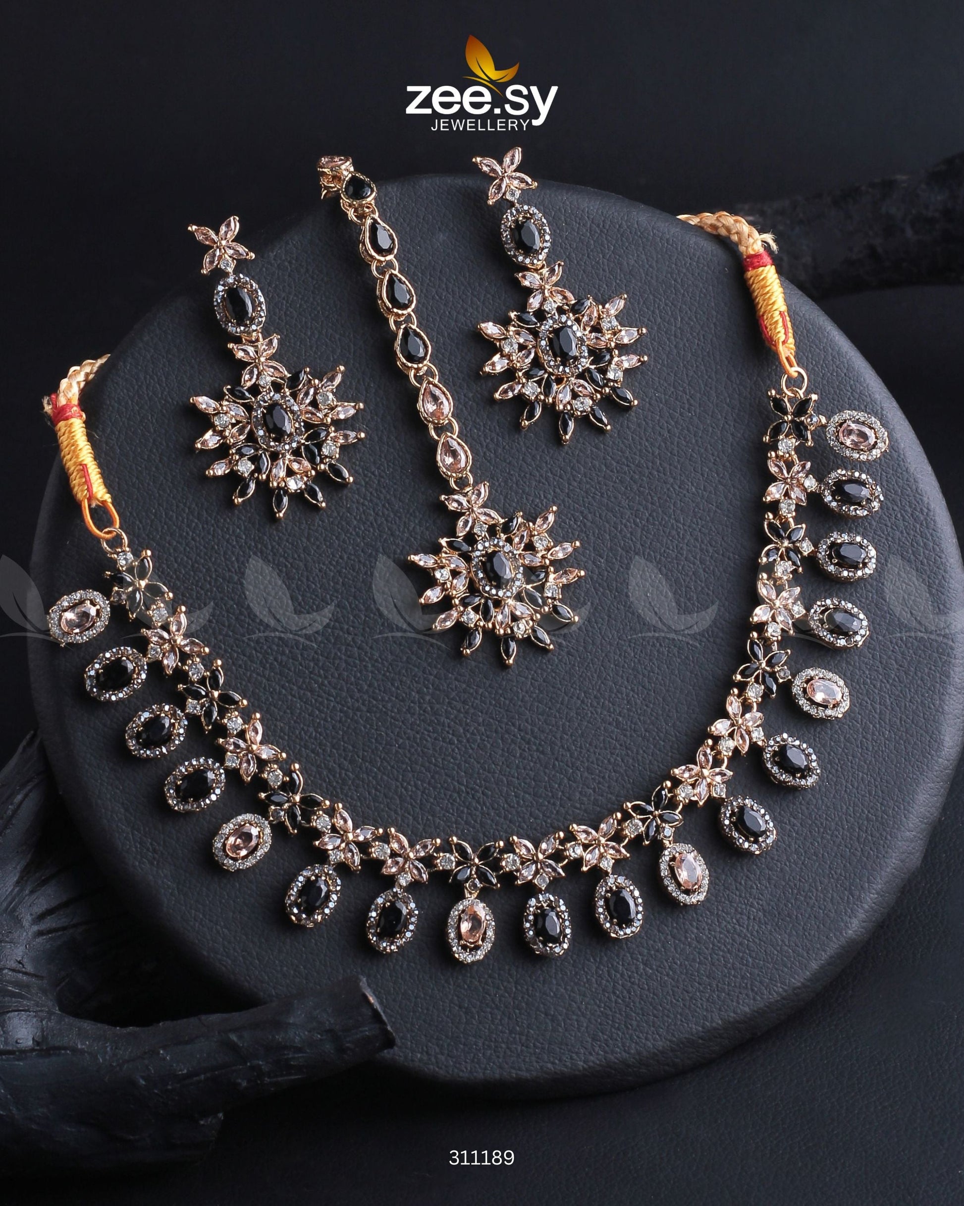 Solara Necklace Set - by - Libasekhas UK - Registered Vendor of : Zeesy - 100% Original Designer Dresss
