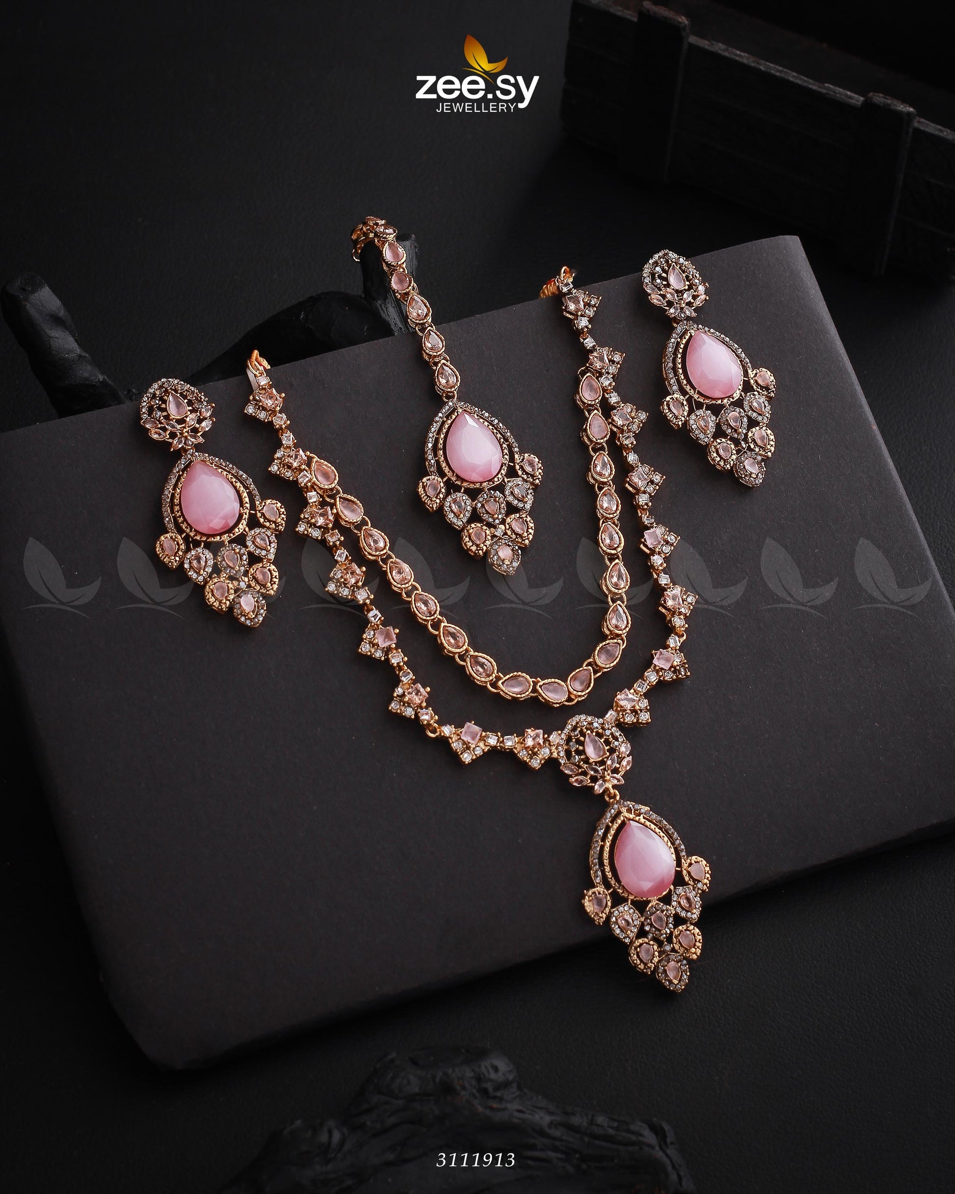 Sushmita Necklace Set - by - Libasekhas UK - Registered Vendor of : Zeesy - 100% Original Designer Dresss