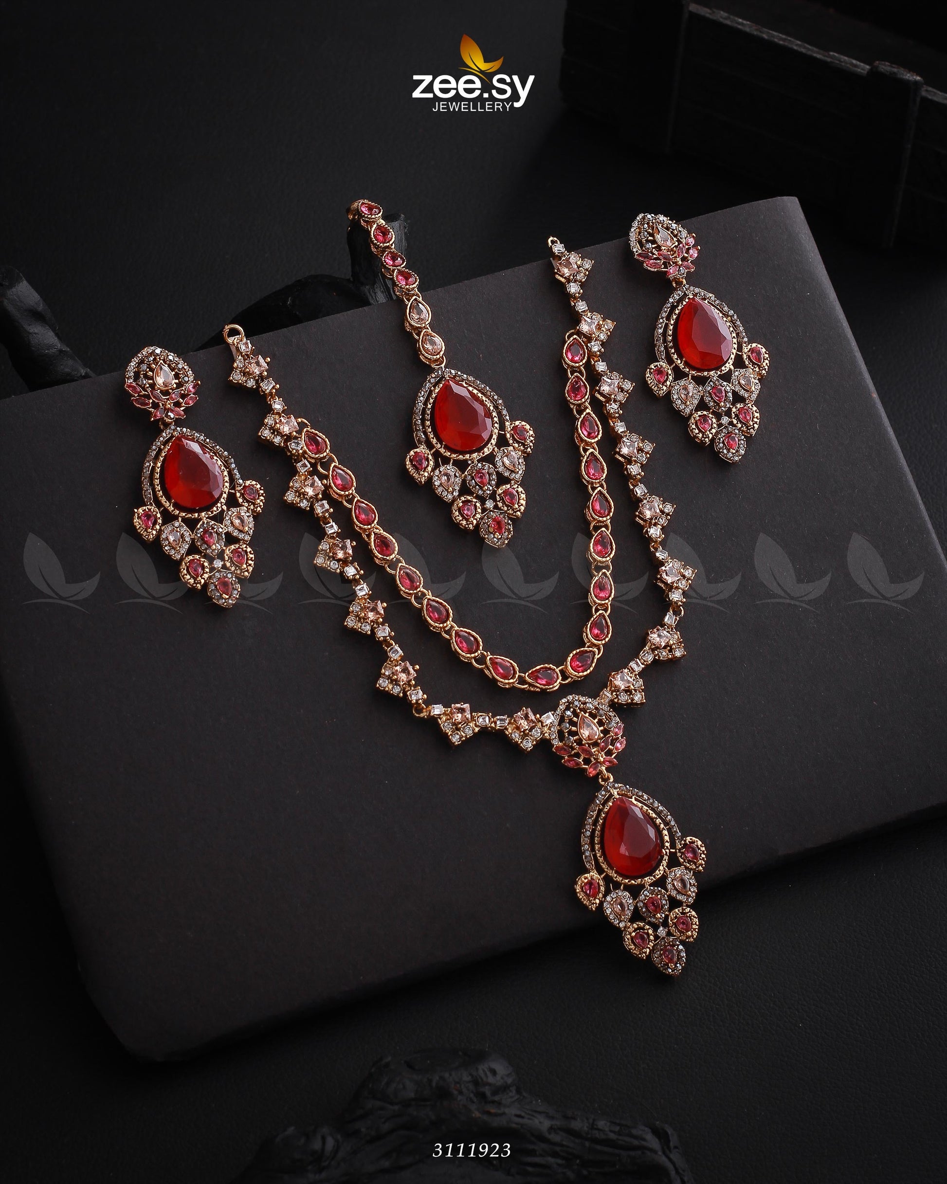 Sushmita Necklace Set - by - Libasekhas UK - Registered Vendor of : Zeesy - 100% Original Designer Dresss