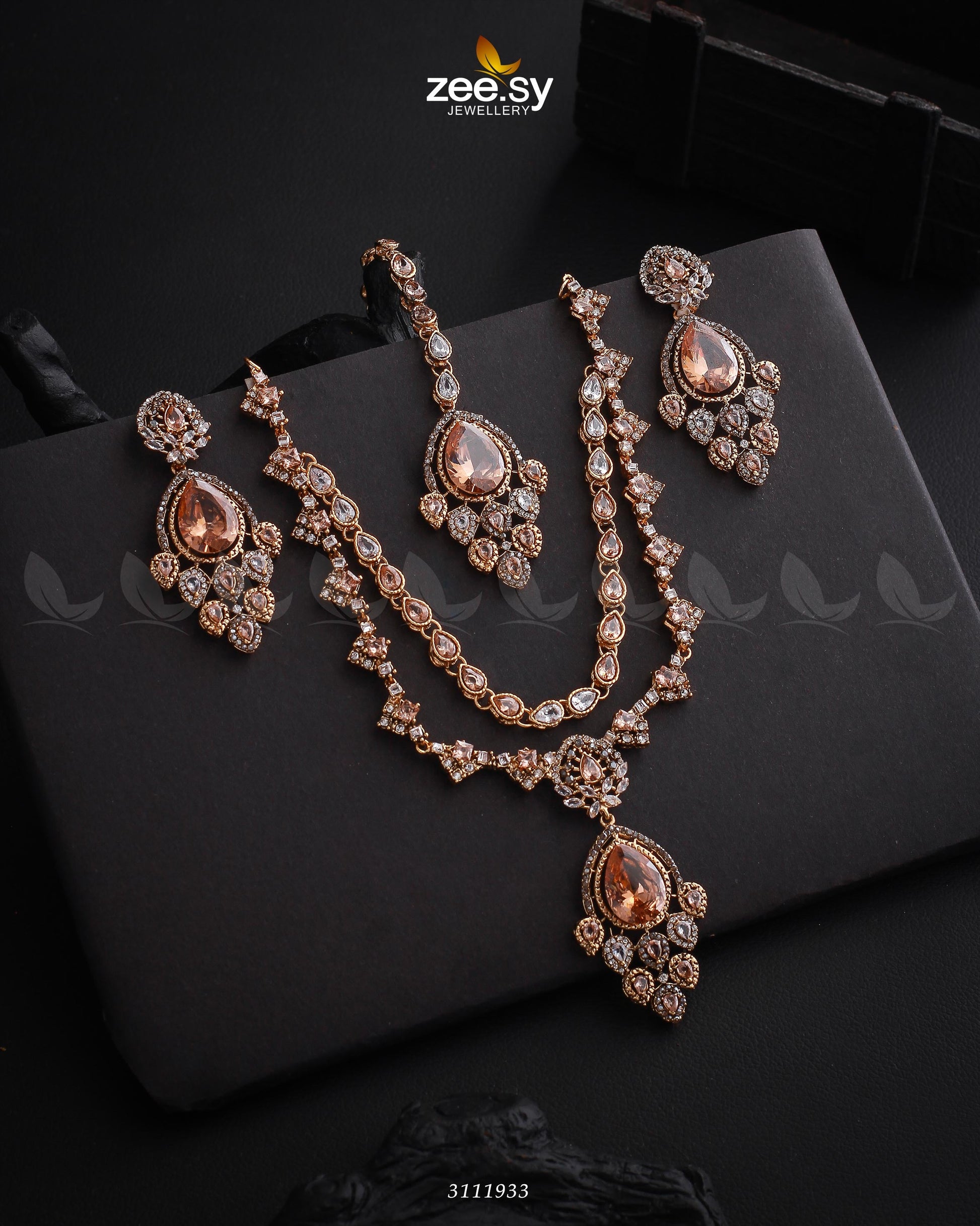 Sushmita Necklace Set - by - Libasekhas UK - Registered Vendor of : Zeesy - 100% Original Designer Dresss