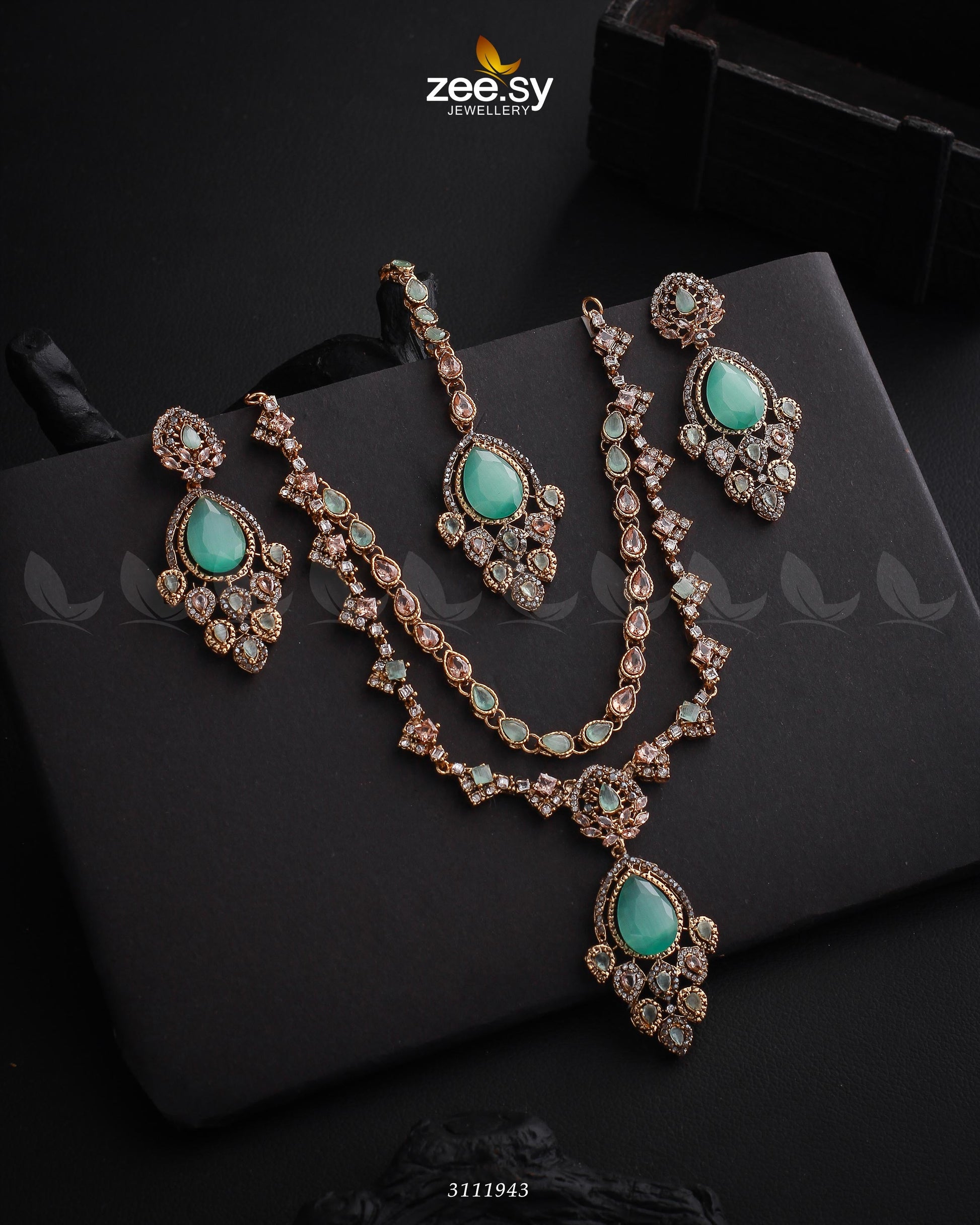 Sushmita Necklace Set - by - Libasekhas UK - Registered Vendor of : Zeesy - 100% Original Designer Dresss
