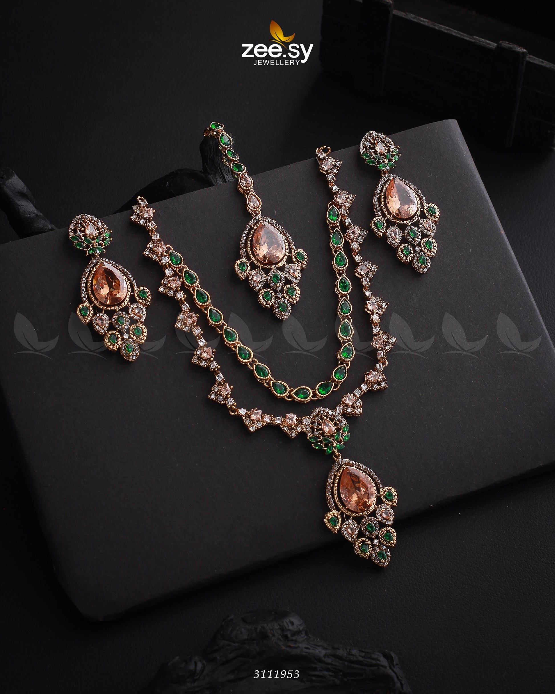 Sushmita Necklace Set - by - Libasekhas UK - Registered Vendor of : Zeesy - 100% Original Designer Dresss