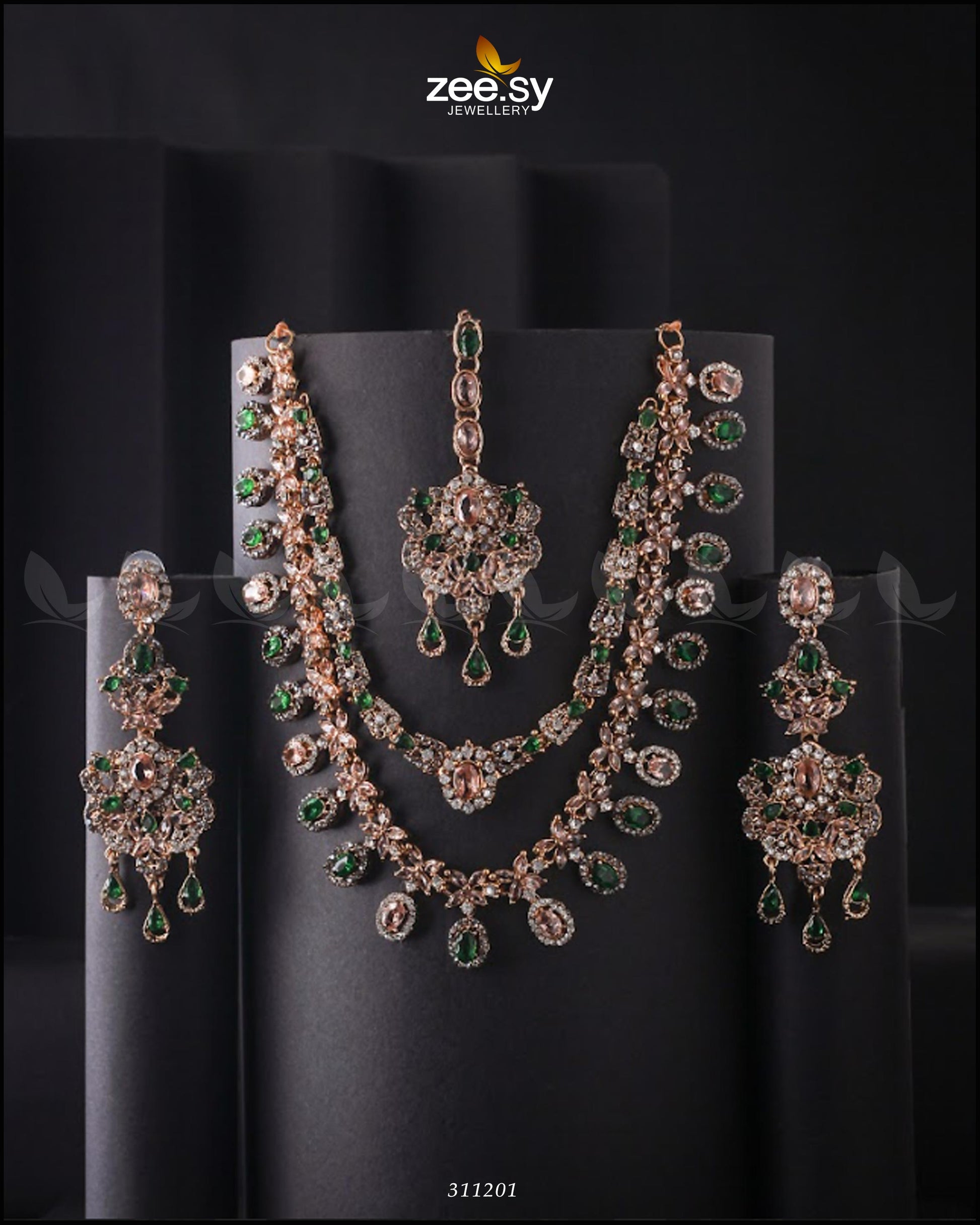 Zarqa Necklace - by - Libasekhas UK - Registered Vendor of : Zeesy - 100% Original Designer Dresss