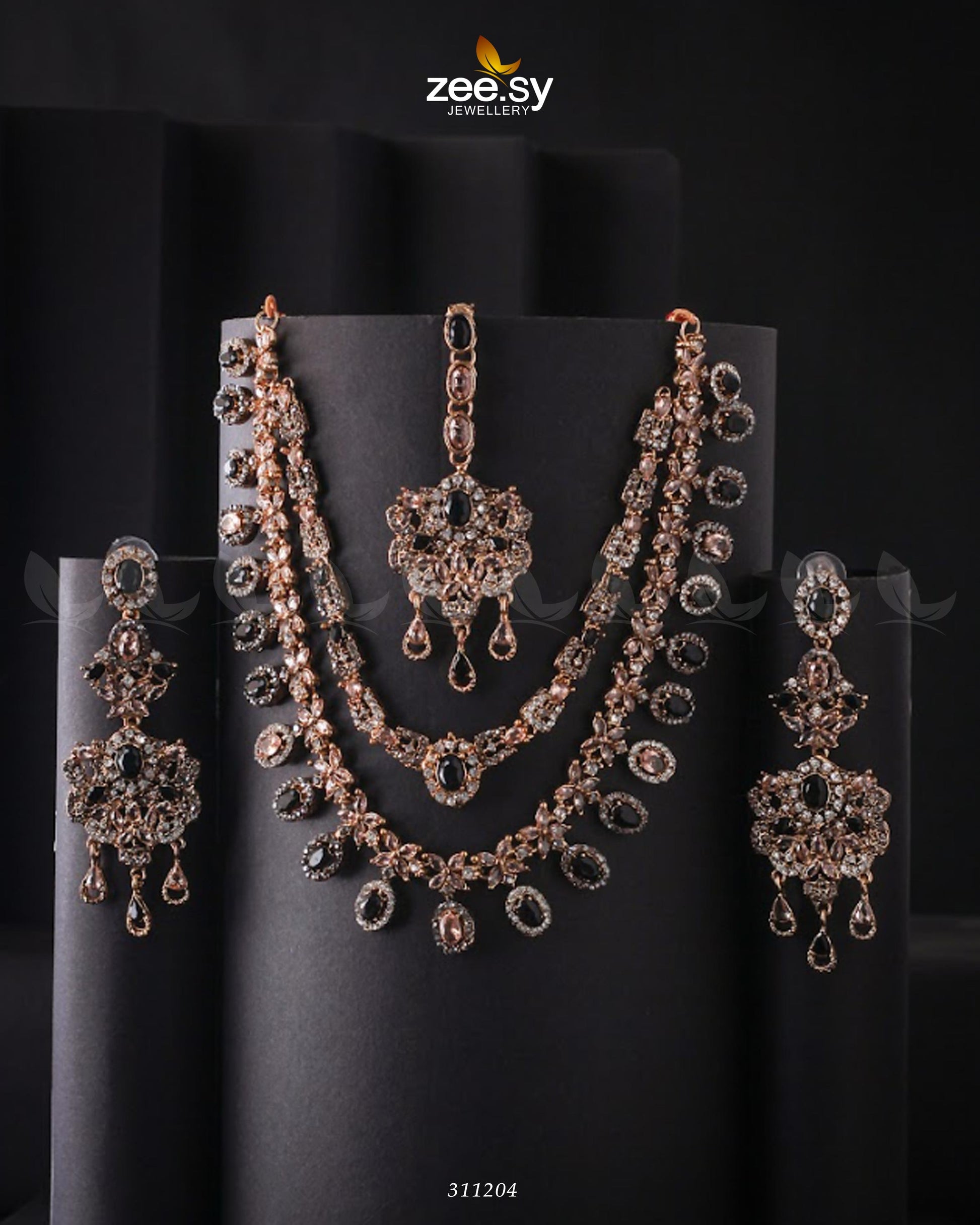 Zarqa Necklace - by - Libasekhas UK - Registered Vendor of : Zeesy - 100% Original Designer Dresss
