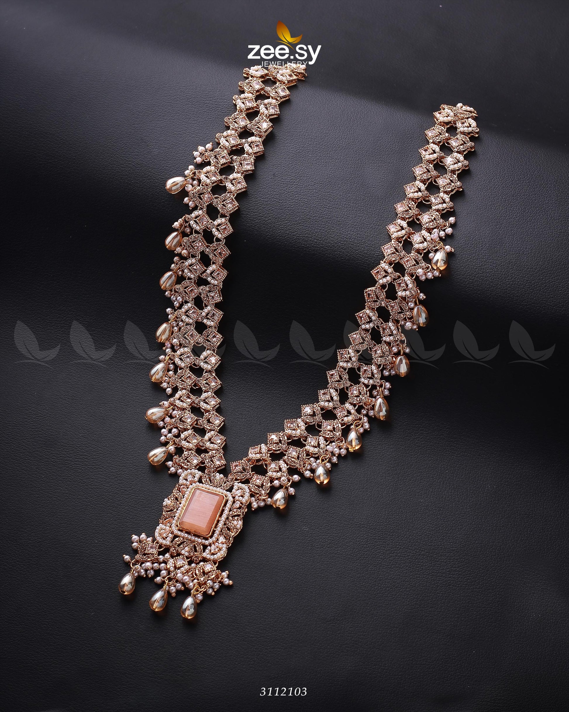 Burro's-Tail Long Malla Necklace - by - Libasekhas UK - Registered Vendor of : Zeesy - 100% Original Designer Dresss