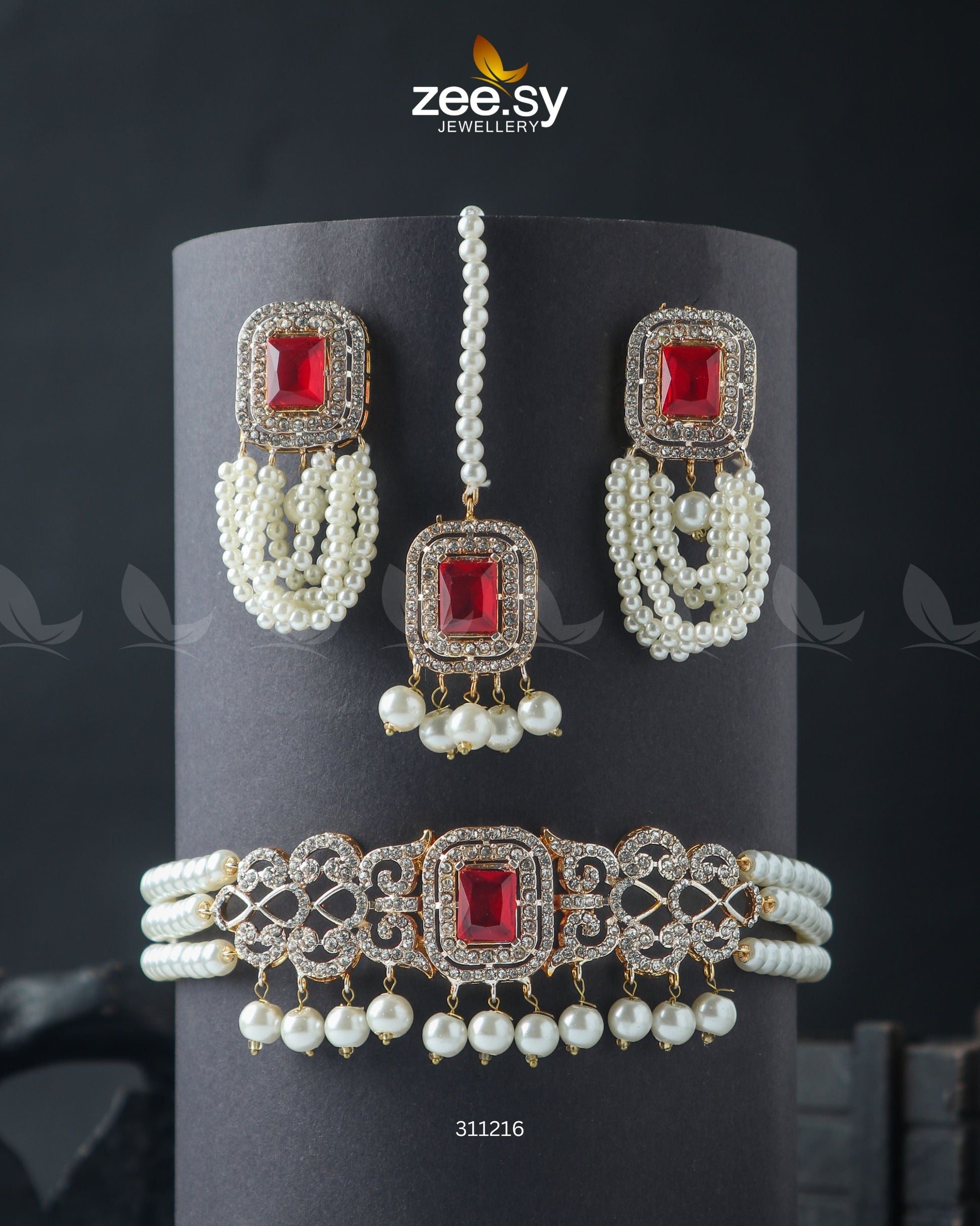 Marasim Choker Necklace - by - Libasekhas UK - Registered Vendor of : Zeesy - 100% Original Designer Dresss