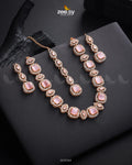 Scabiosa Necklace Set - by - Libasekhas UK - Registered Vendor of : Zeesy - 100% Original Designer Dresss