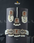 Marasim Choker Necklace - by - Libasekhas UK - Registered Vendor of : Zeesy - 100% Original Designer Dresss