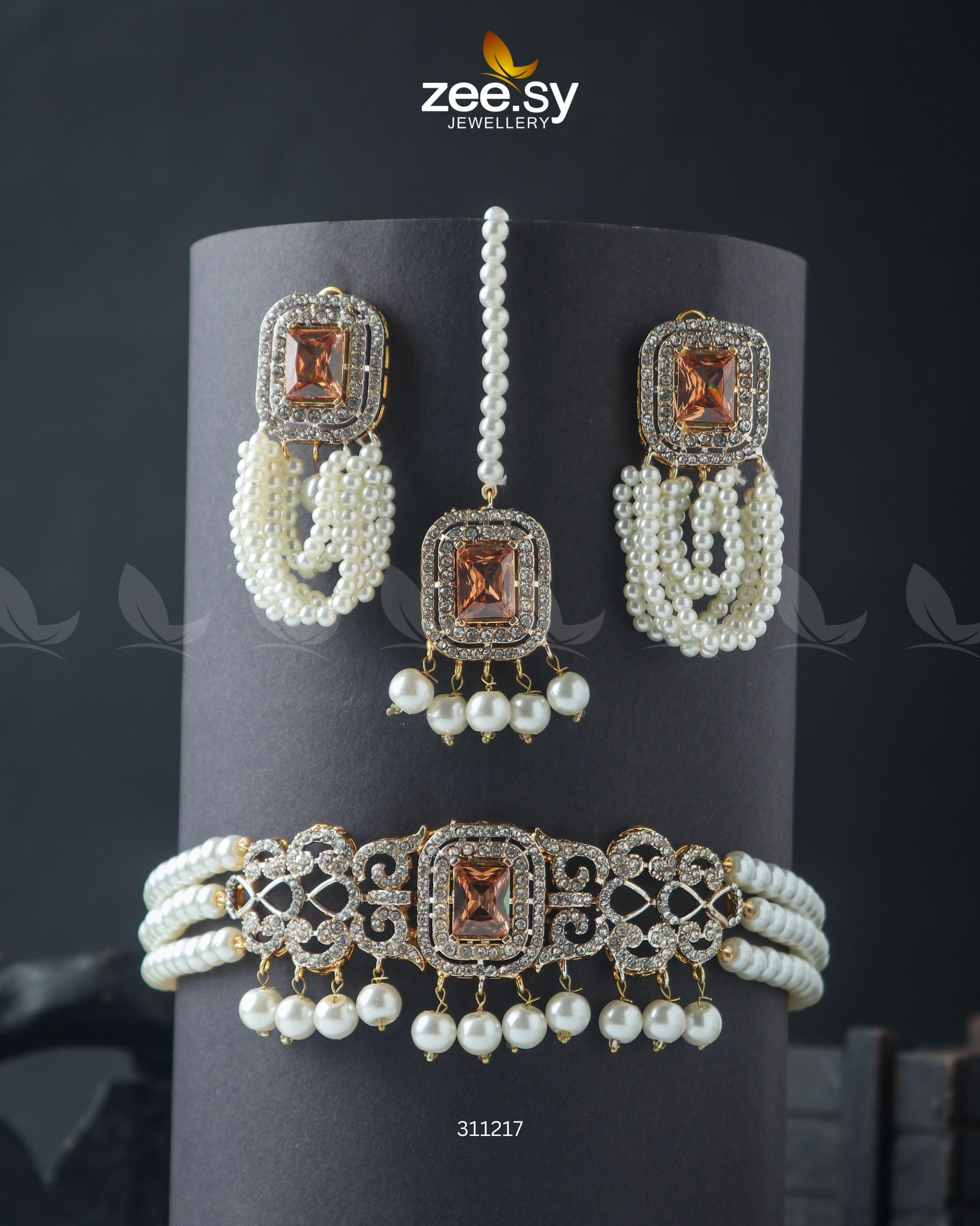 Marasim Choker Necklace - by - Libasekhas UK - Registered Vendor of : Zeesy - 100% Original Designer Dresss