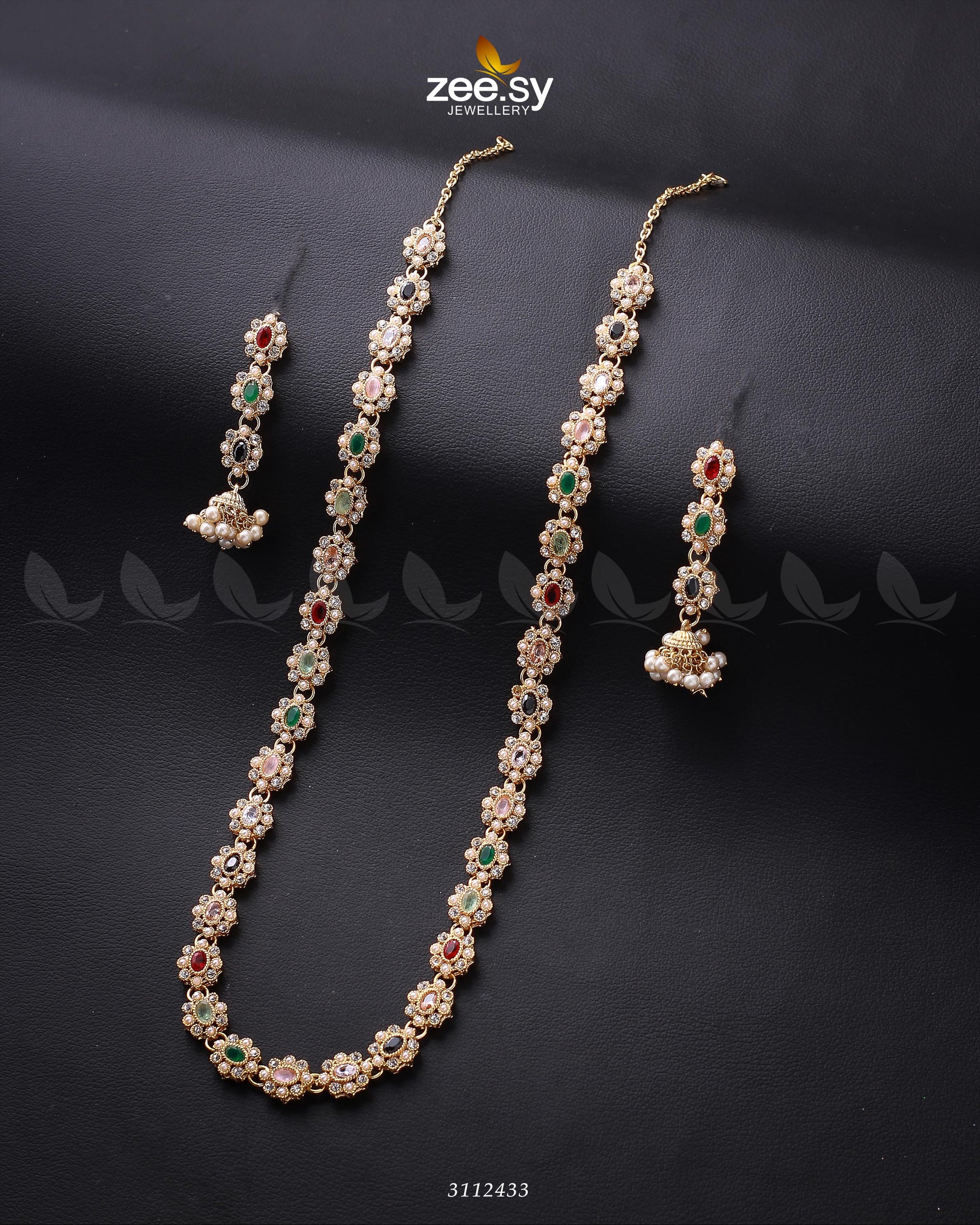 Reema Malla Necklace - by - Libasekhas UK - Registered Vendor of : Zeesy - 100% Original Designer Dresss