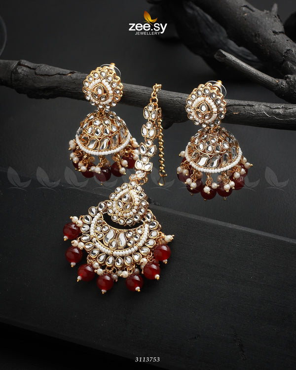 Rija Earrings - by - Libasekhas UK - Registered Vendor of : Zeesy - 100% Original Designer Dresss