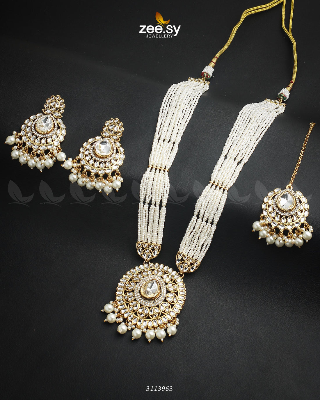 Maranta Malla Necklace Set - by - Libasekhas UK - Registered Vendor of : Zeesy - 100% Original Designer Dresss