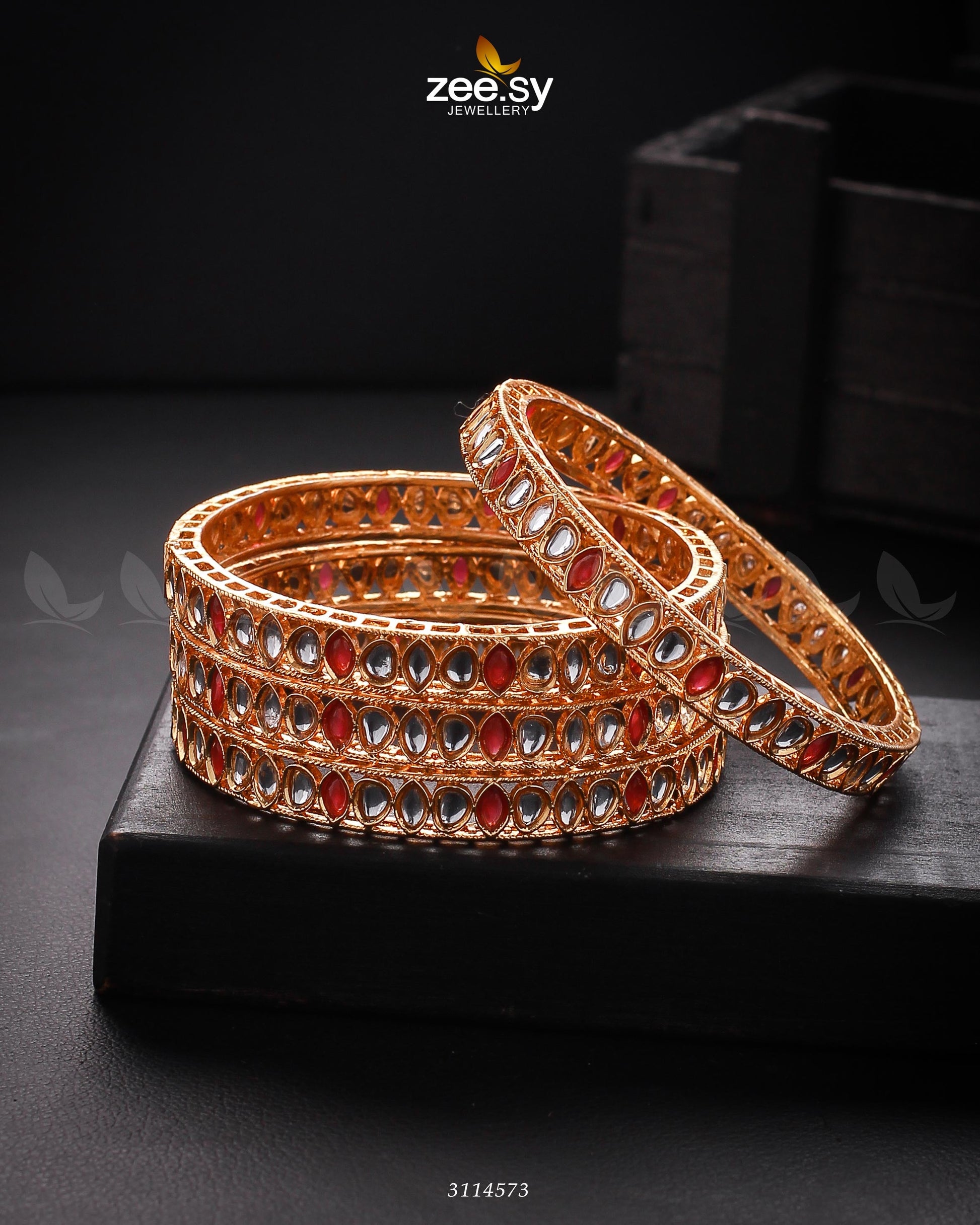 Ethereal Charm Bangles - by - Libasekhas UK - Registered Vendor of : Zeesy - 100% Original Designer Dresss