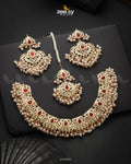 Gracious Necklace Set - by - Libasekhas UK - Registered Vendor of : Zeesy - 100% Original Designer Dresss