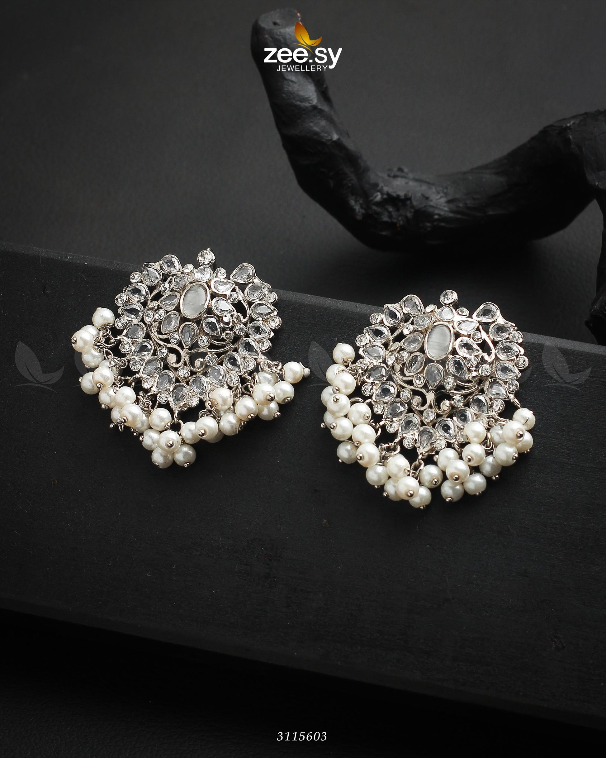 Luxuriant Earrings - by - Libasekhas UK - Registered Vendor of : Zeesy - 100% Original Designer Dresss