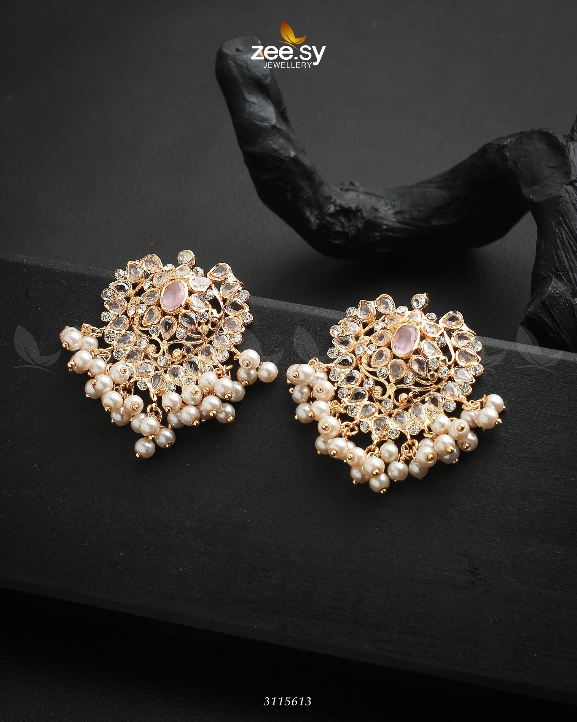 Luxuriant Earrings - by - Libasekhas UK - Registered Vendor of : Zeesy - 100% Original Designer Dresss