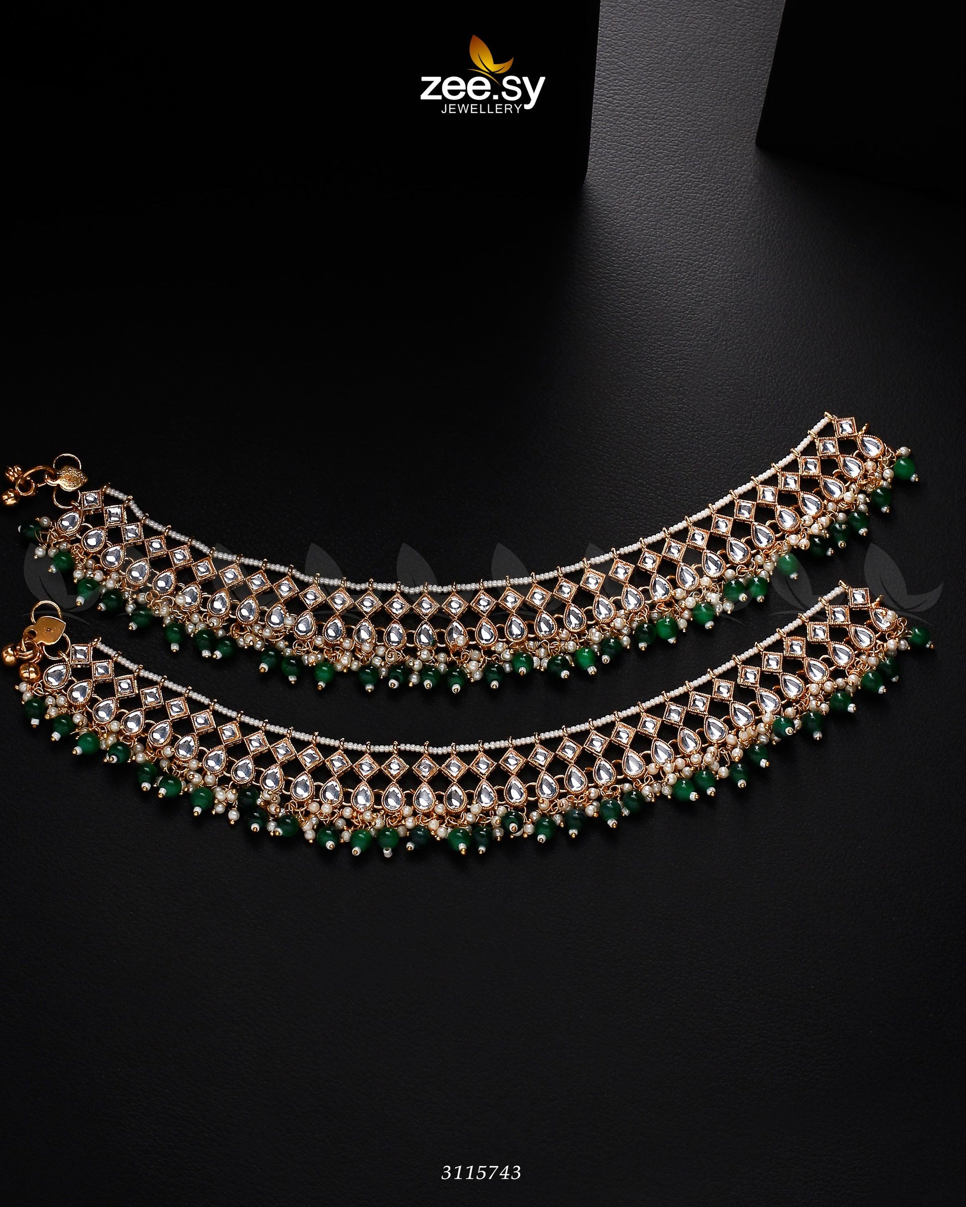 Tanzanite Anklet - by - Libasekhas UK - Registered Vendor of : Zeesy - 100% Original Designer Dresss