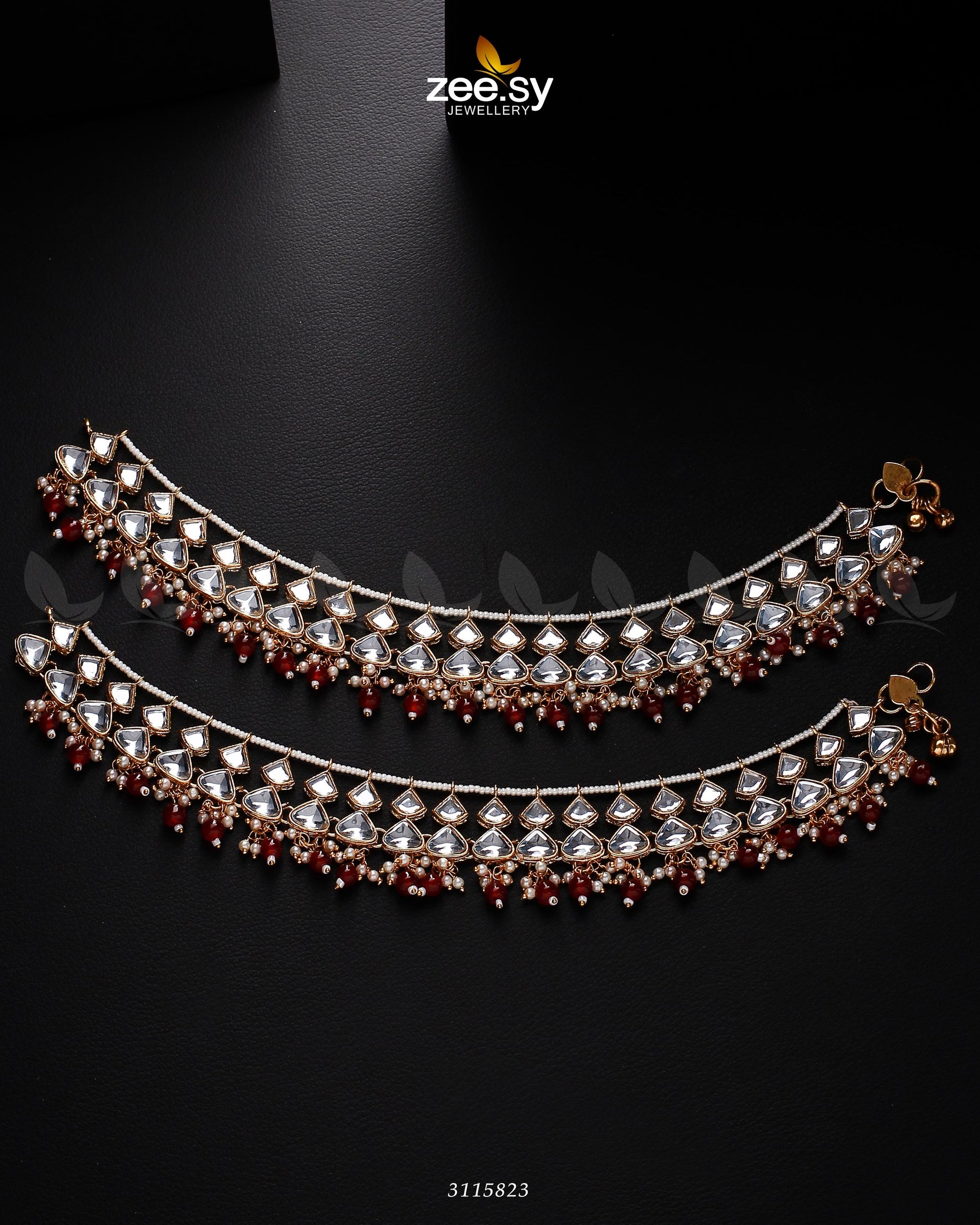 Minisha Anklets - by - Libasekhas UK - Registered Vendor of : Zeesy - 100% Original Designer Dresss