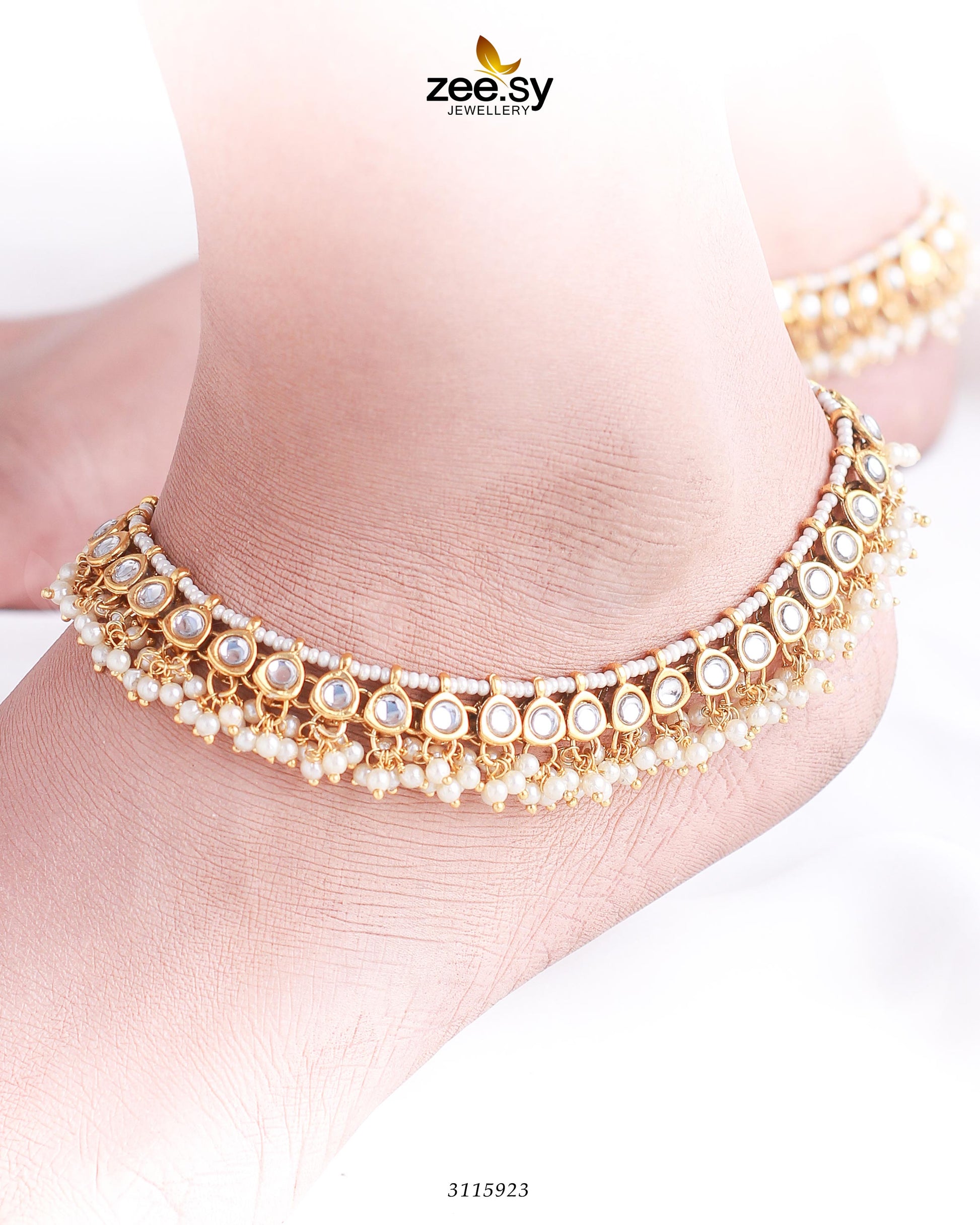 Simone Anklet - by - Libasekhas UK - Registered Vendor of : Zeesy - 100% Original Designer Dresss