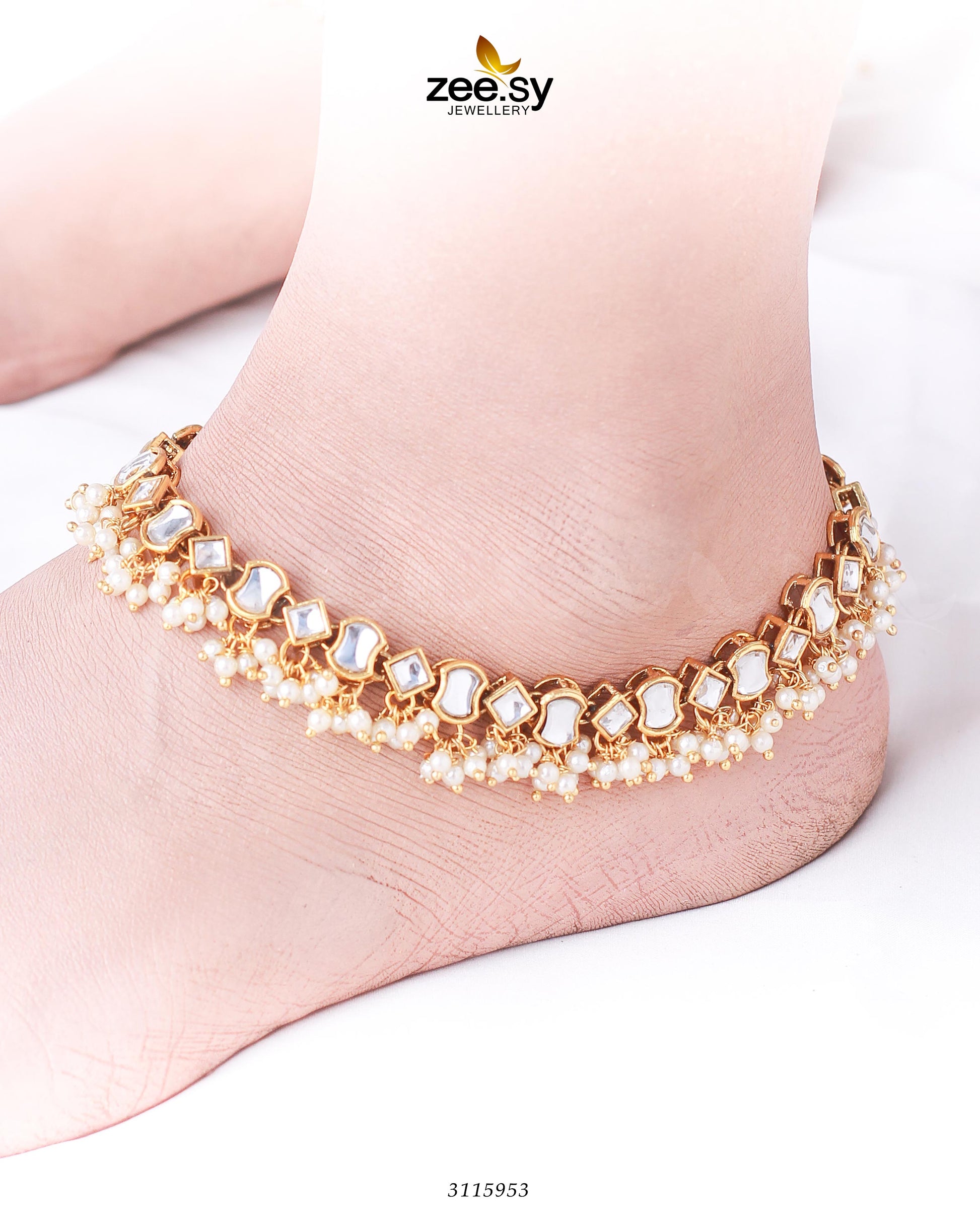 Malini Anklet - by - Libasekhas UK - Registered Vendor of : Zeesy - 100% Original Designer Dresss
