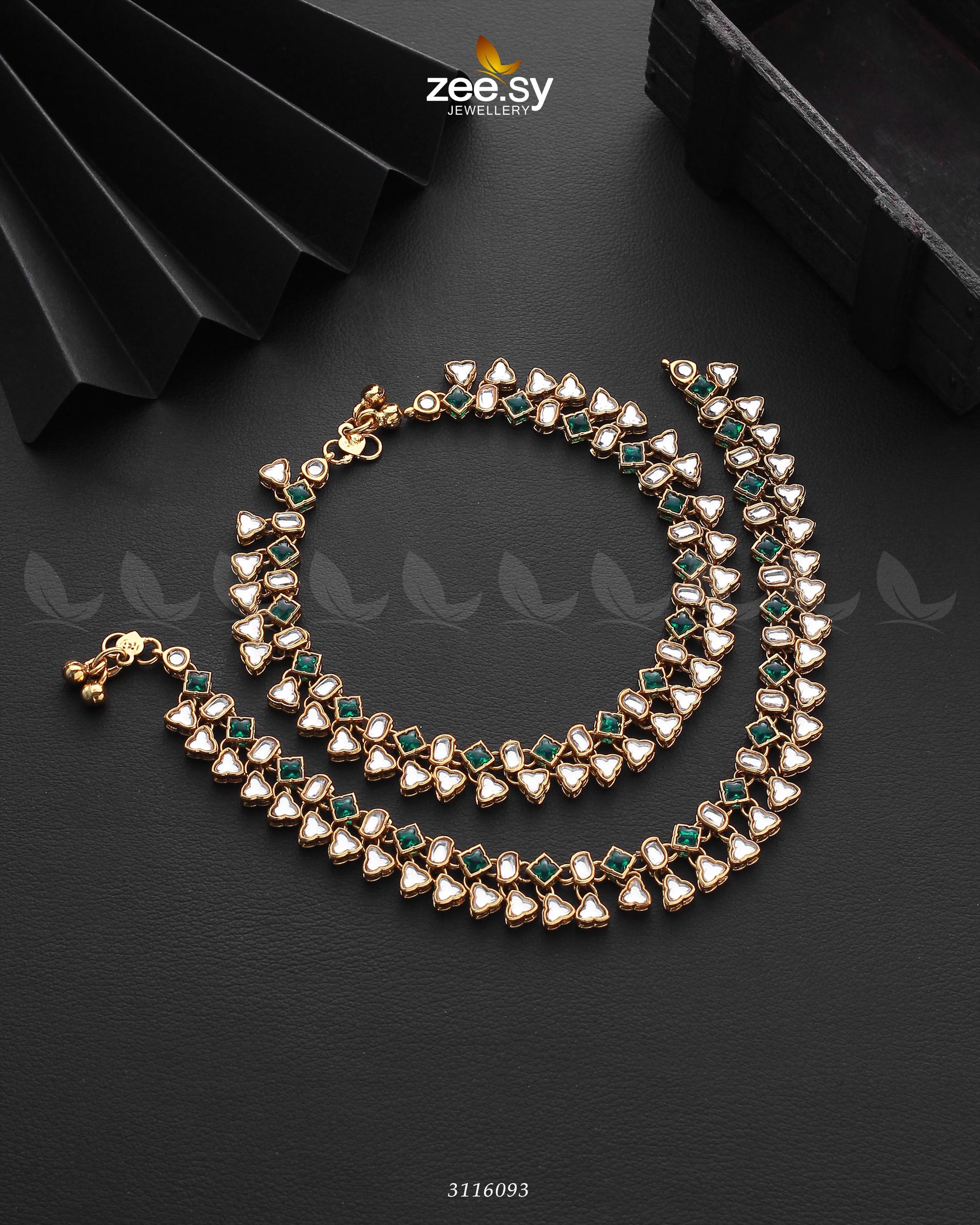 Shungite Anklet - by - Libasekhas UK - Registered Vendor of : Zeesy - 100% Original Designer Dresss