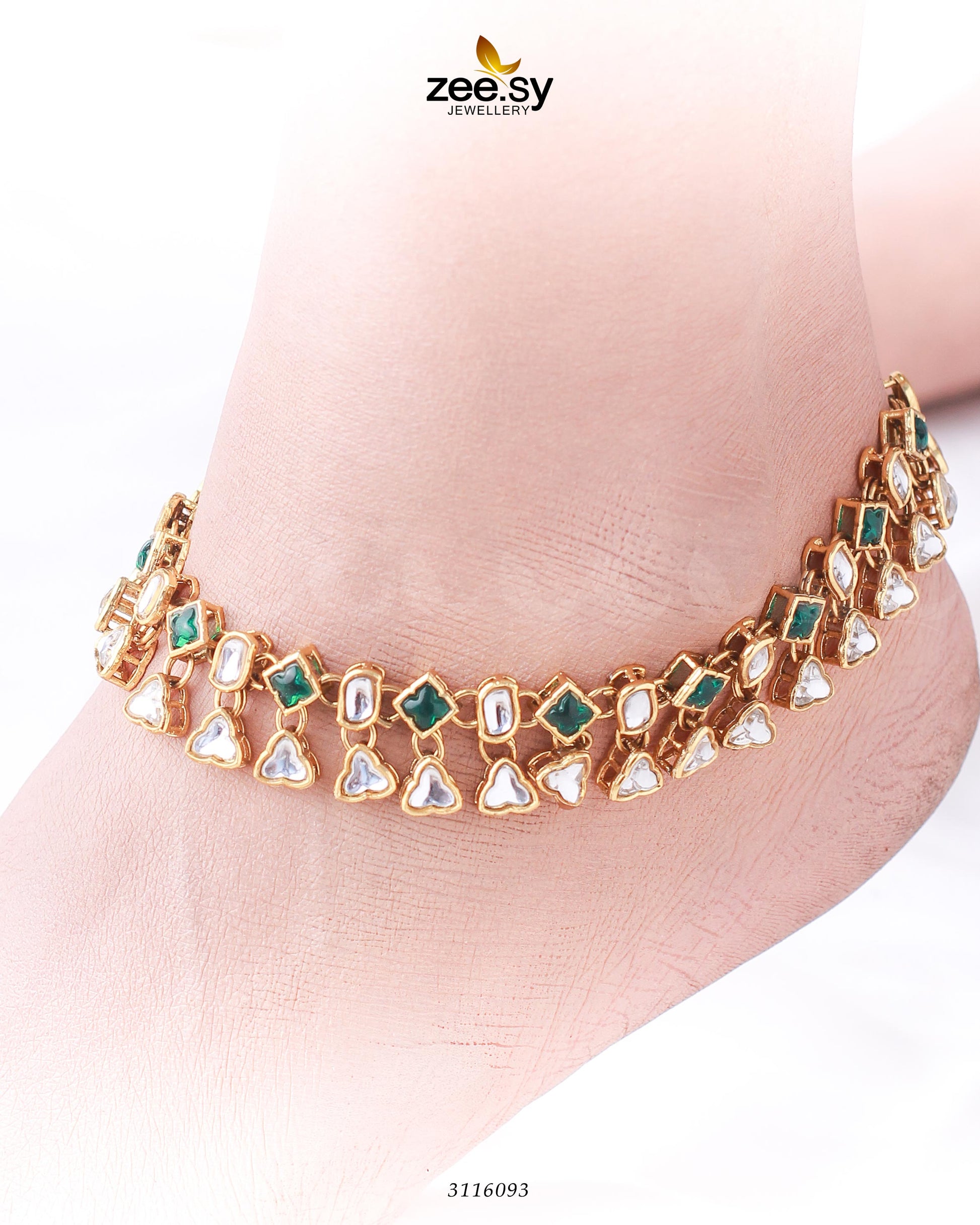 Shungite Anklet - by - Libasekhas UK - Registered Vendor of : Zeesy - 100% Original Designer Dresss