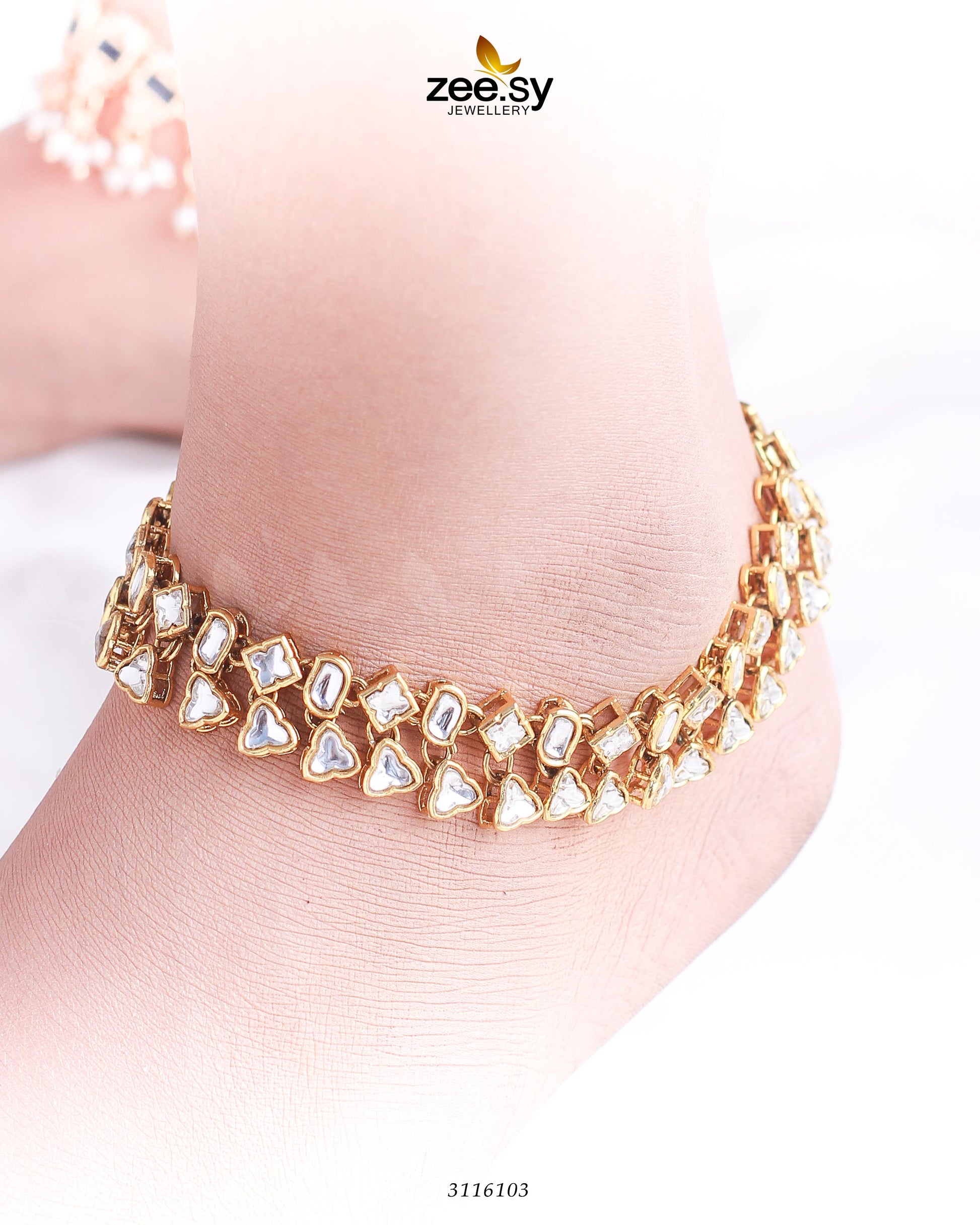 Shungite Anklet - by - Libasekhas UK - Registered Vendor of : Zeesy - 100% Original Designer Dresss