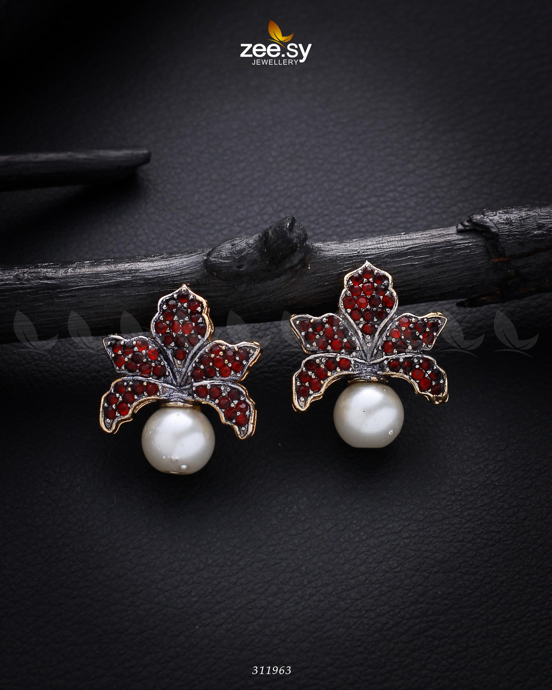 Foxglove Earrings - by - Libasekhas UK - Registered Vendor of : Zeesy - 100% Original Designer Dresss