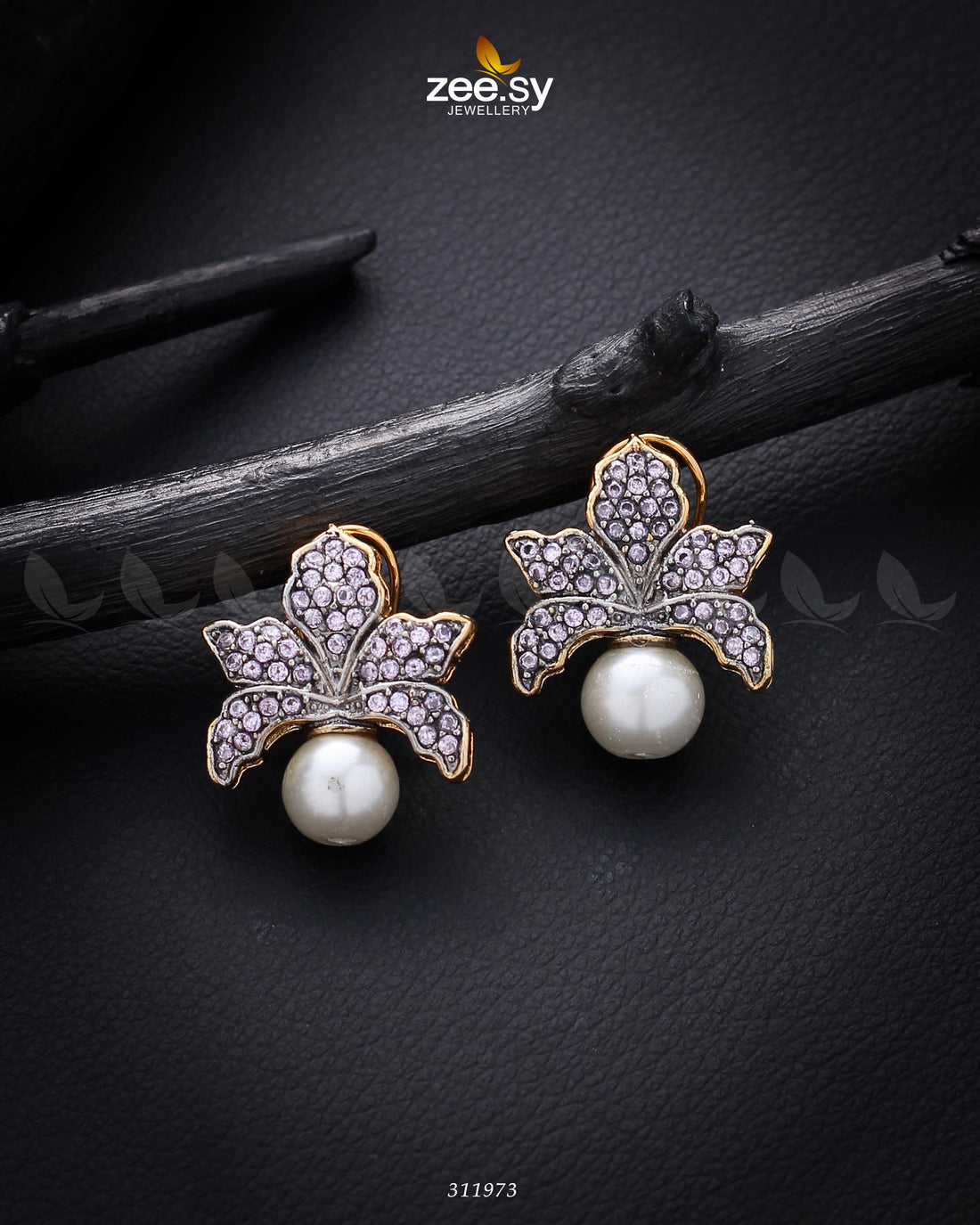 Foxglove Earrings - by - Libasekhas UK - Registered Vendor of : Zeesy - 100% Original Designer Dresss