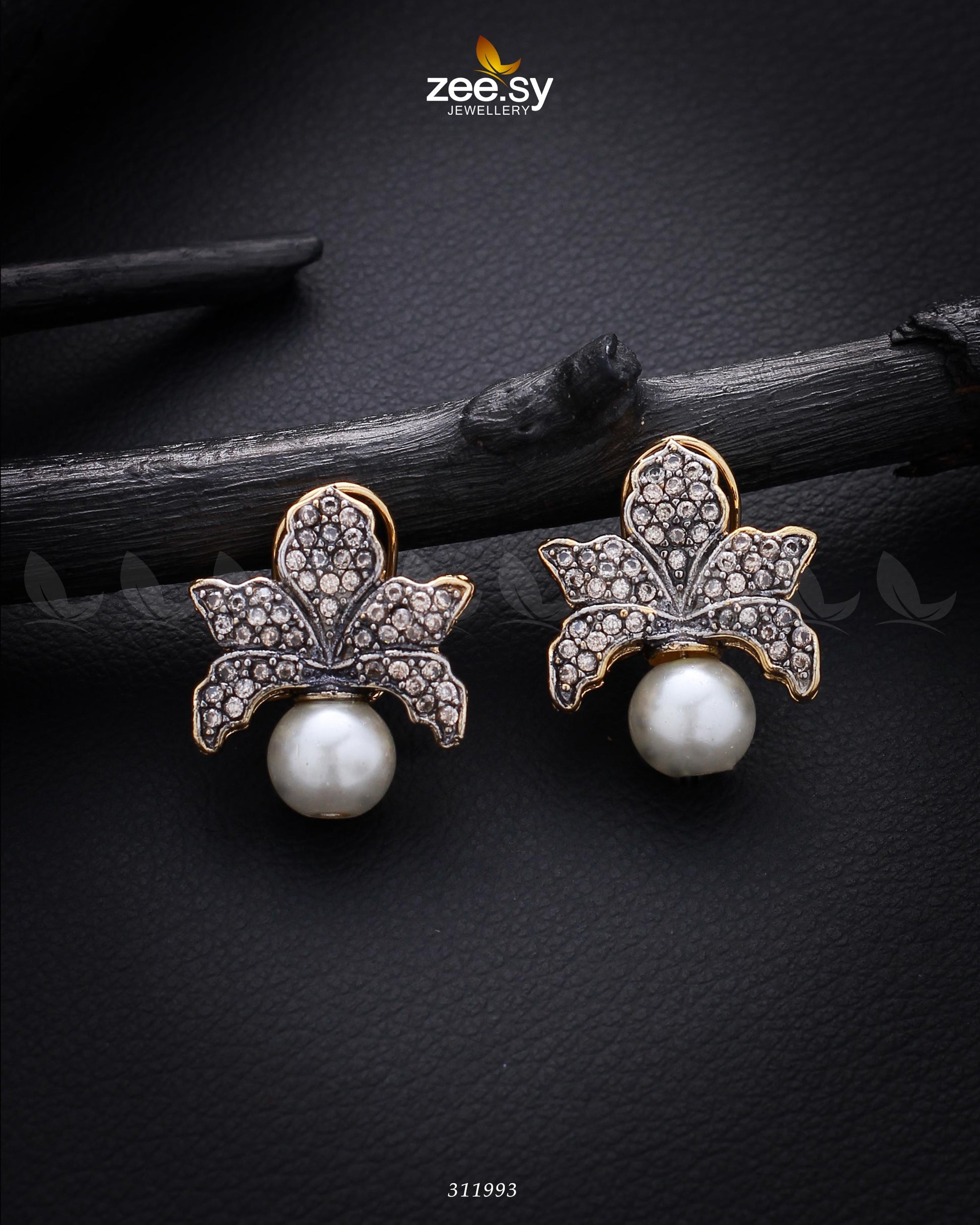 Foxglove Earrings - by - Libasekhas UK - Registered Vendor of : Zeesy - 100% Original Designer Dresss