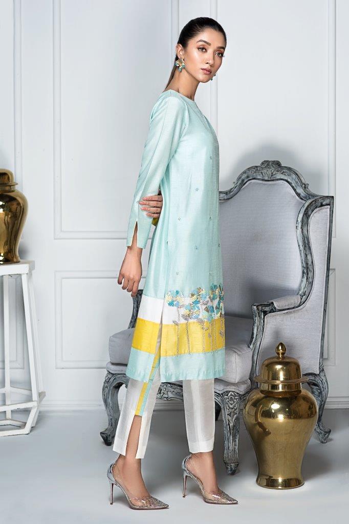 Hana | Eclectic Ready to Wear | Blue Lagoon - by - Libasekhas UK - Registered Vendor of : Hana - 100% Original Designer Dresss