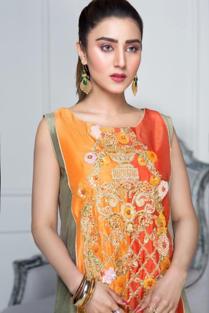 Hana | Eclectic Ready to Wear | Hunter's Green - by - Libasekhas UK - Registered Vendor of : Hana - 100% Original Designer Dresss