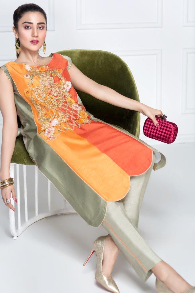Hana | Eclectic Ready to Wear | Hunter's Green - by - Libasekhas UK - Registered Vendor of : Hana - 100% Original Designer Dresss