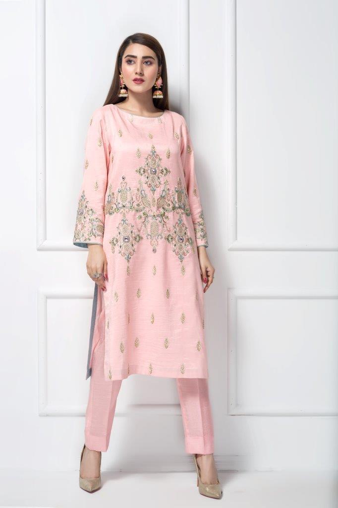 Hana | Eclectic Ready to Wear | Pink Vine - by - Libasekhas UK - Registered Vendor of : Hana - 100% Original Designer Dresss