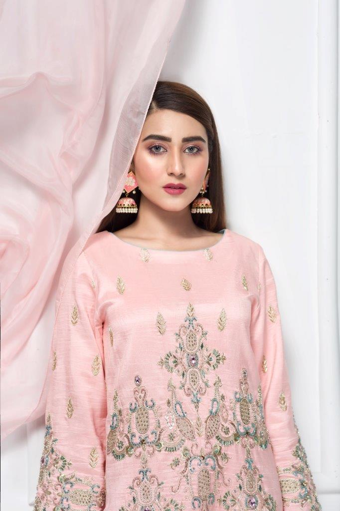 Hana | Eclectic Ready to Wear | Pink Vine - by - Libasekhas UK - Registered Vendor of : Hana - 100% Original Designer Dresss