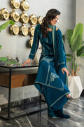 Fahad Hussayn | Lawn Banger | Midnight Teal - by - Libasekhas UK - Registered Vendor of : Erum Khan - 100% Original Designer Dresss