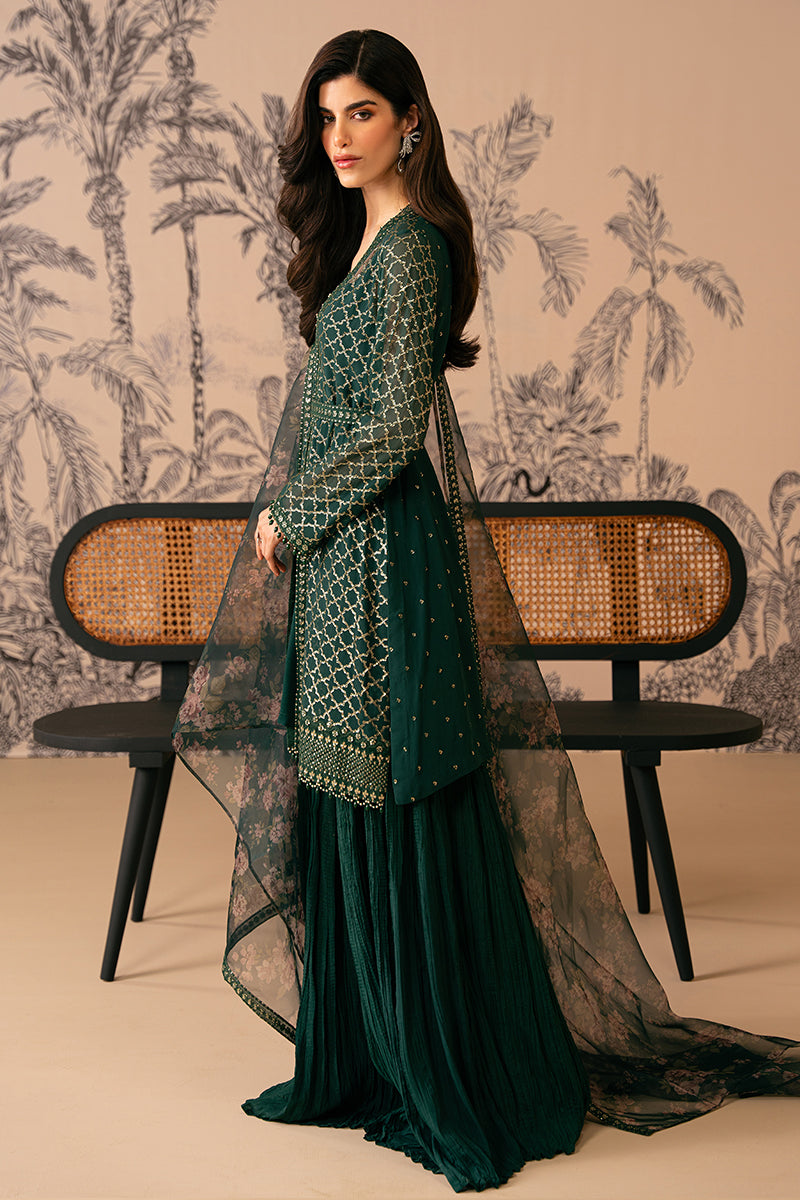 Cross Stitch | Luxe Atelier 24 | VIRIDIAN HAVEN - by - Libasekhas UK - Registered Vendor of : Cross Stitch - 100% Original Designer Dresss