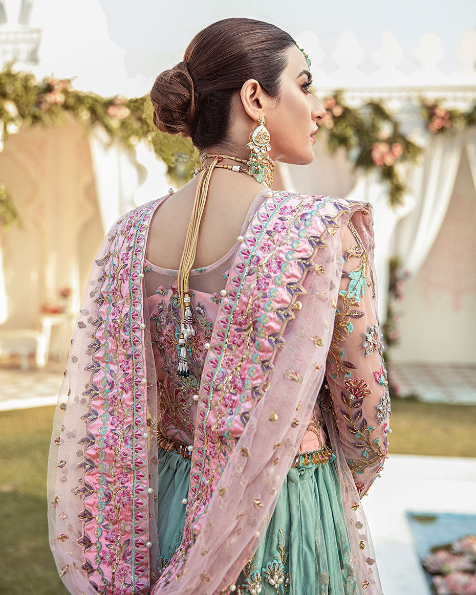 Gulaal | Wedding Formals | Joli Embroidered Net 3-Piece Suit WS-03 - by - Libasekhas UK - Registered Vendor of : Gulaal - 100% Original Designer Dresss