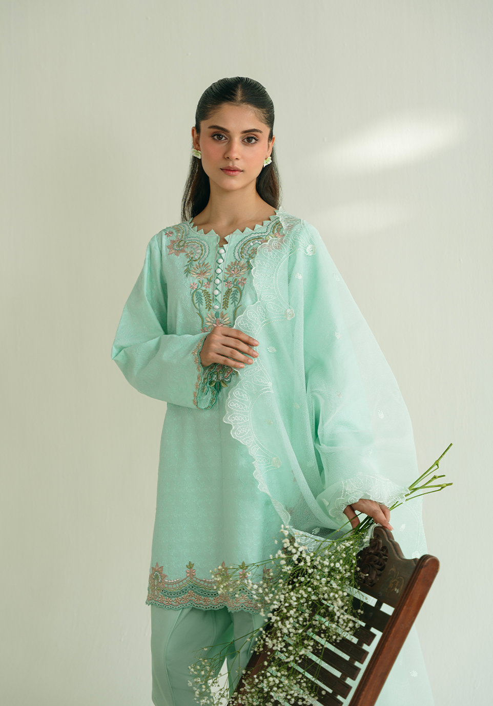 Zarqash | Whispers of Summer | SERENE BLOOM - by Libasekhas UK - Registered Vendor of : Zarqash - 100% Original Designer Dress