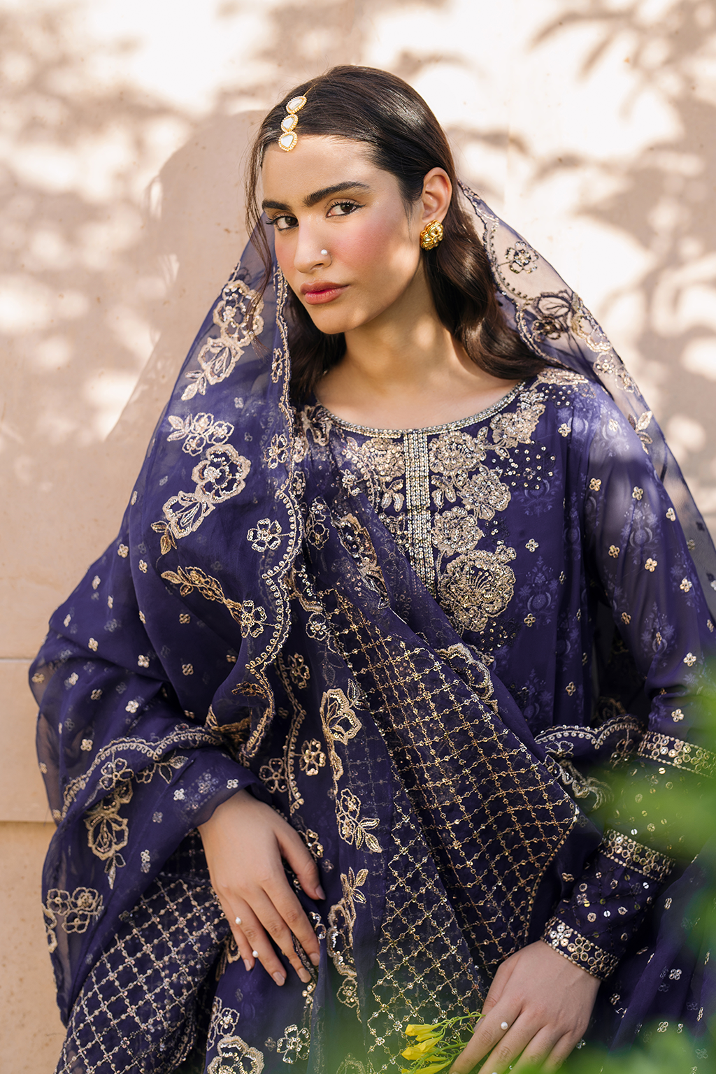 Iznik | Bandhani Formals | UE-325 - by - Libasekhas UK - Registered Vendor of : Iznik - 100% Original Designer Dresss
