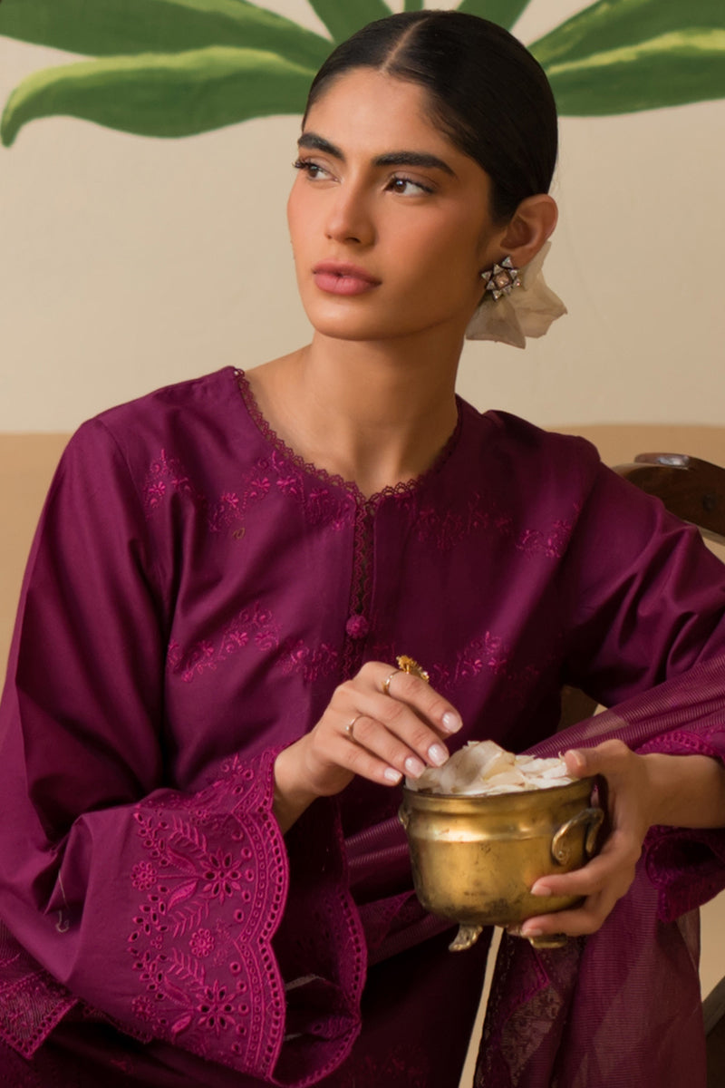 Cross Stitch | Chikankari Lawn Collection | P-07 - by - Libasekhas UK - Registered Vendor of : Cross Stitch - 100% Original Designer Dresss