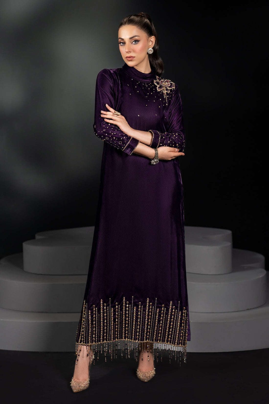 Naqshi | Makhmal 24 | BLAZE - by - Libasekhas UK - Registered Vendor of : Naqshi - 100% Original Designer Dresss