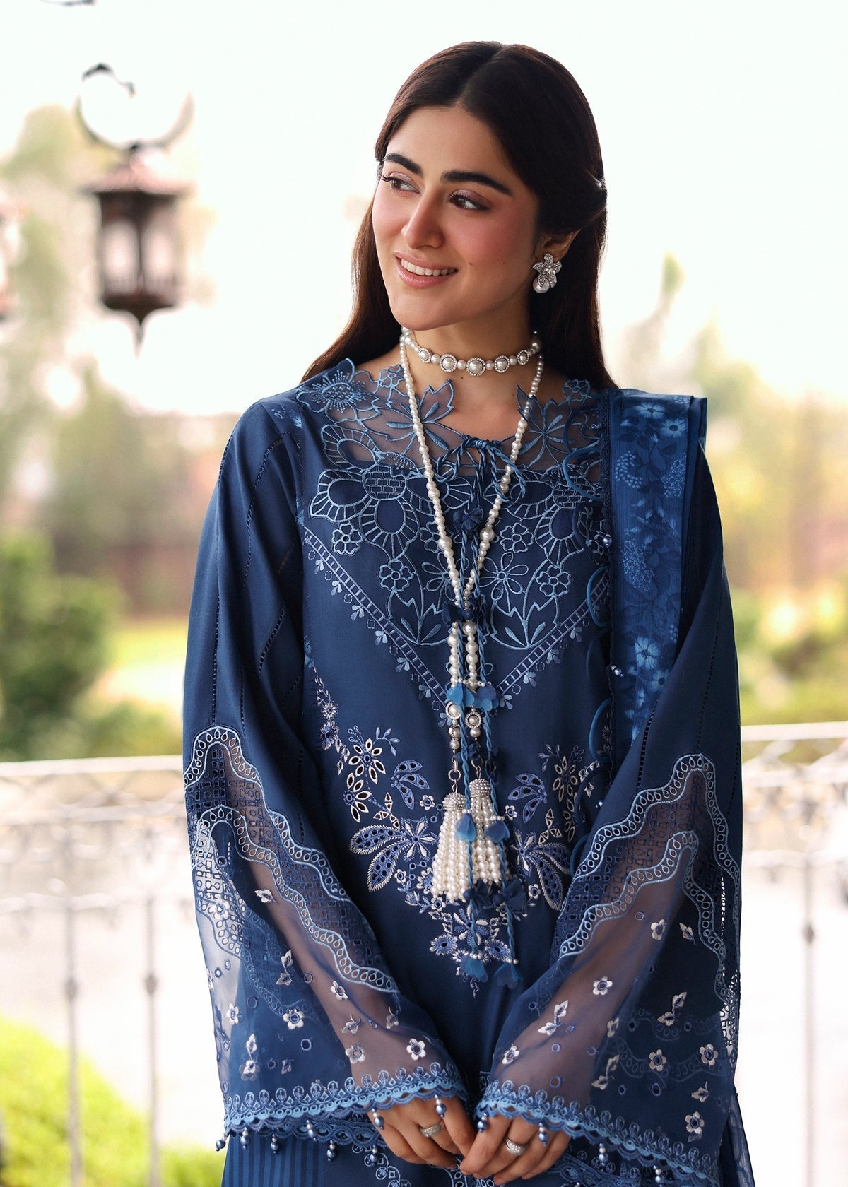 Sardinia | Embroidered Lawn Edit 26 | Terrace Blue - by Libasekhas UK - Registered Vendor of : Sardinia - 100% Original Designer Dress