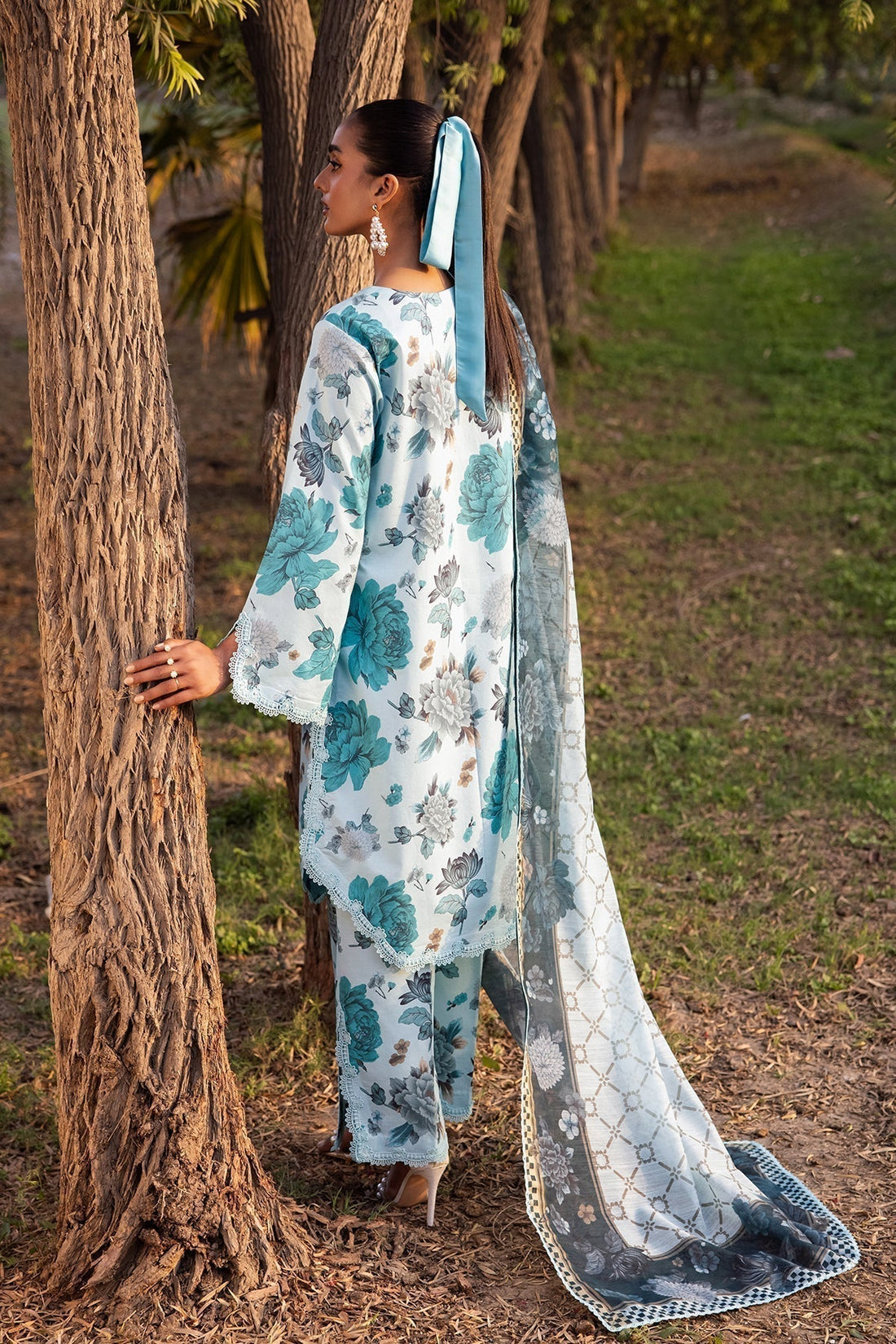 Alizeh | Sheen Lawn Prints 24 | BLUET - by - Libasekhas UK - Registered Vendor of : Alizeh - 100% Original Designer Dresss