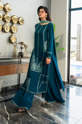Fahad Hussayn | Lawn Banger | Midnight Teal - by - Libasekhas UK - Registered Vendor of : Erum Khan - 100% Original Designer Dresss