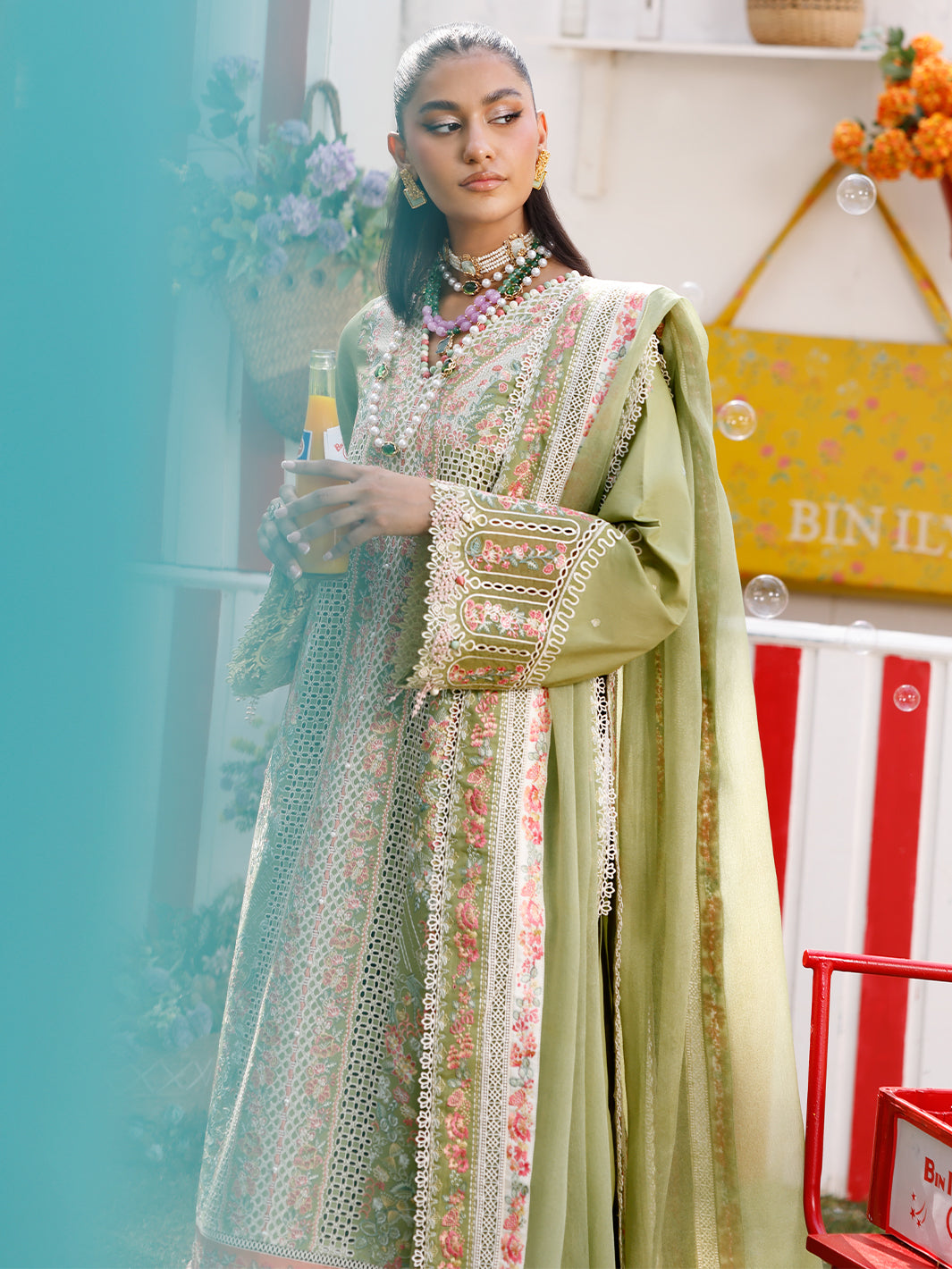 Bin Ilyas | Carnival Summer Edit 25 | 33 - A - by - Libasekhas UK - Registered Vendor of : Bin Ilyas - 100% Original Designer Dresss