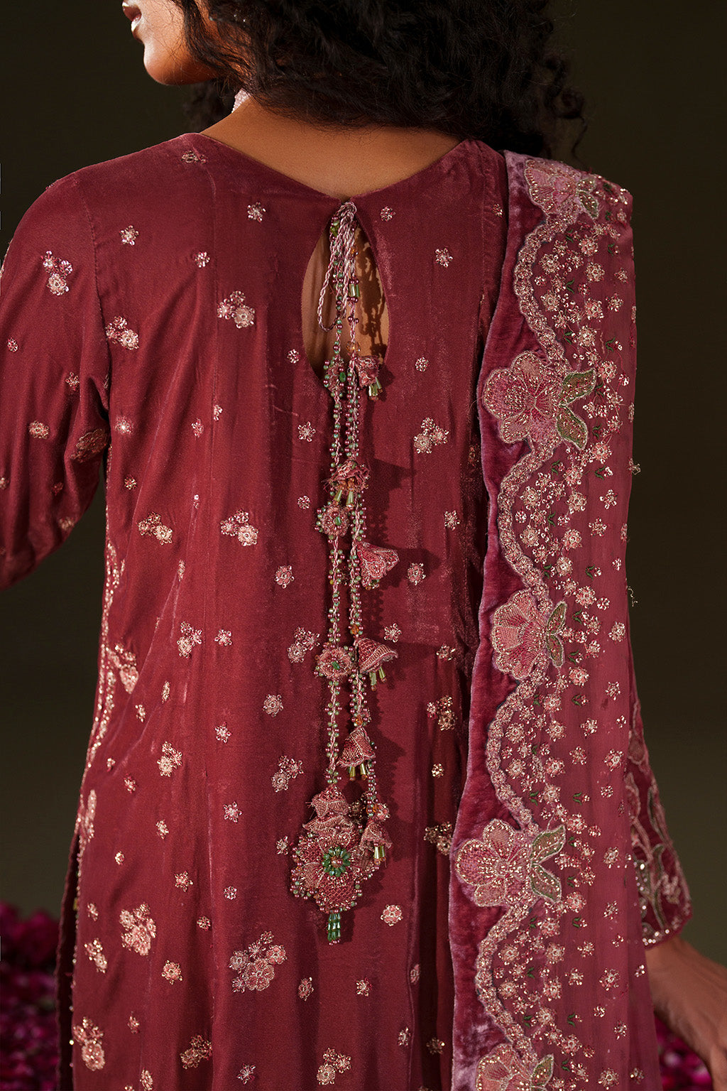 Iznik | Velvet 25 | IV-75 Embroidered Velvet - by Libasekhas UK - Registered Vendor of : Iznik - 100% Original Designer Dress