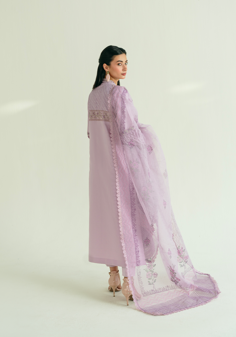 Zarqash | Whispers of Summer | LAVENDER VINES - by Libasekhas UK - Registered Vendor of : Zarqash - 100% Original Designer Dress